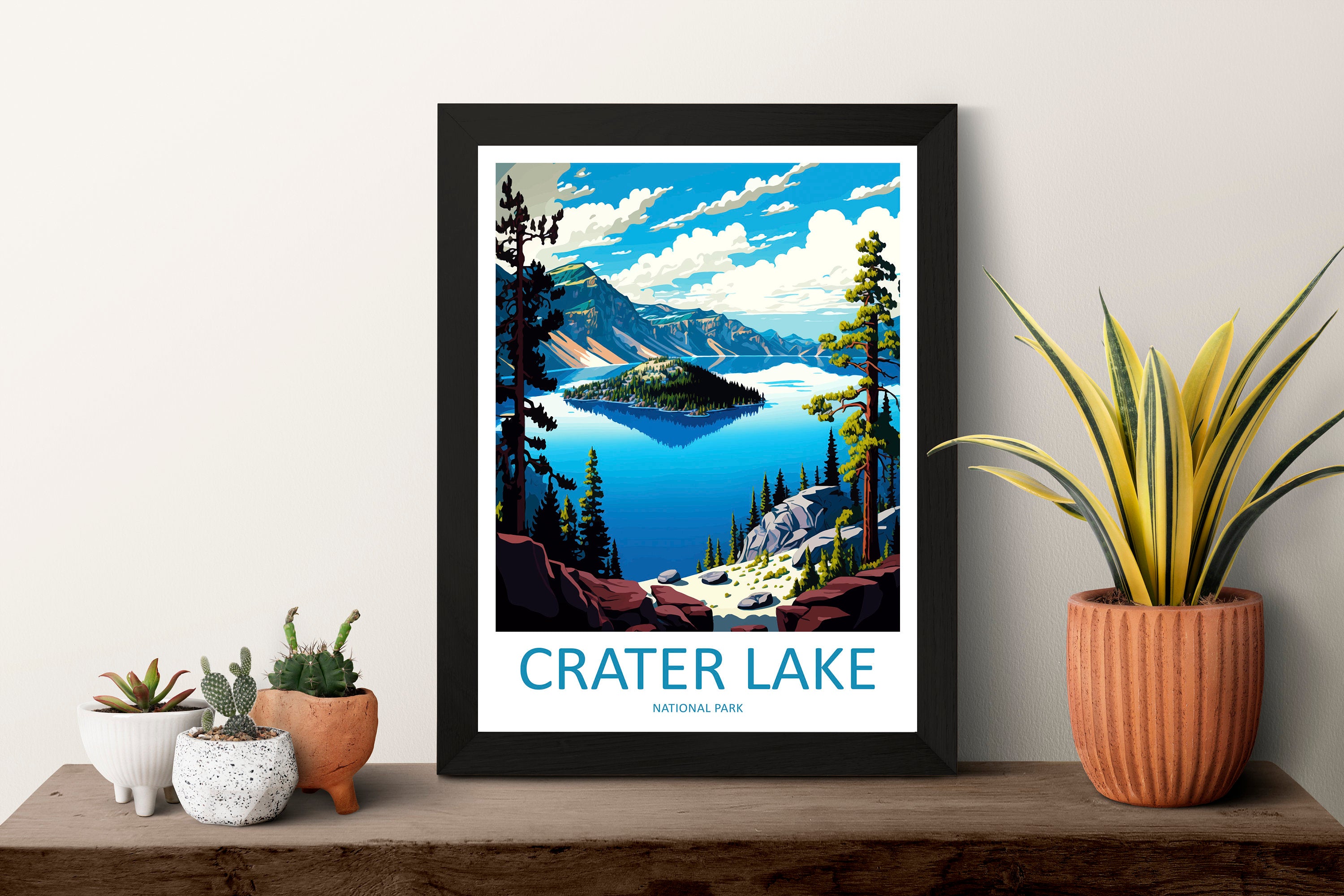 Crater Lake National Park Travel Print Wall Art Crater Lake National Park Wall Hanging Home Décor Crater Lake National Park Gift Art