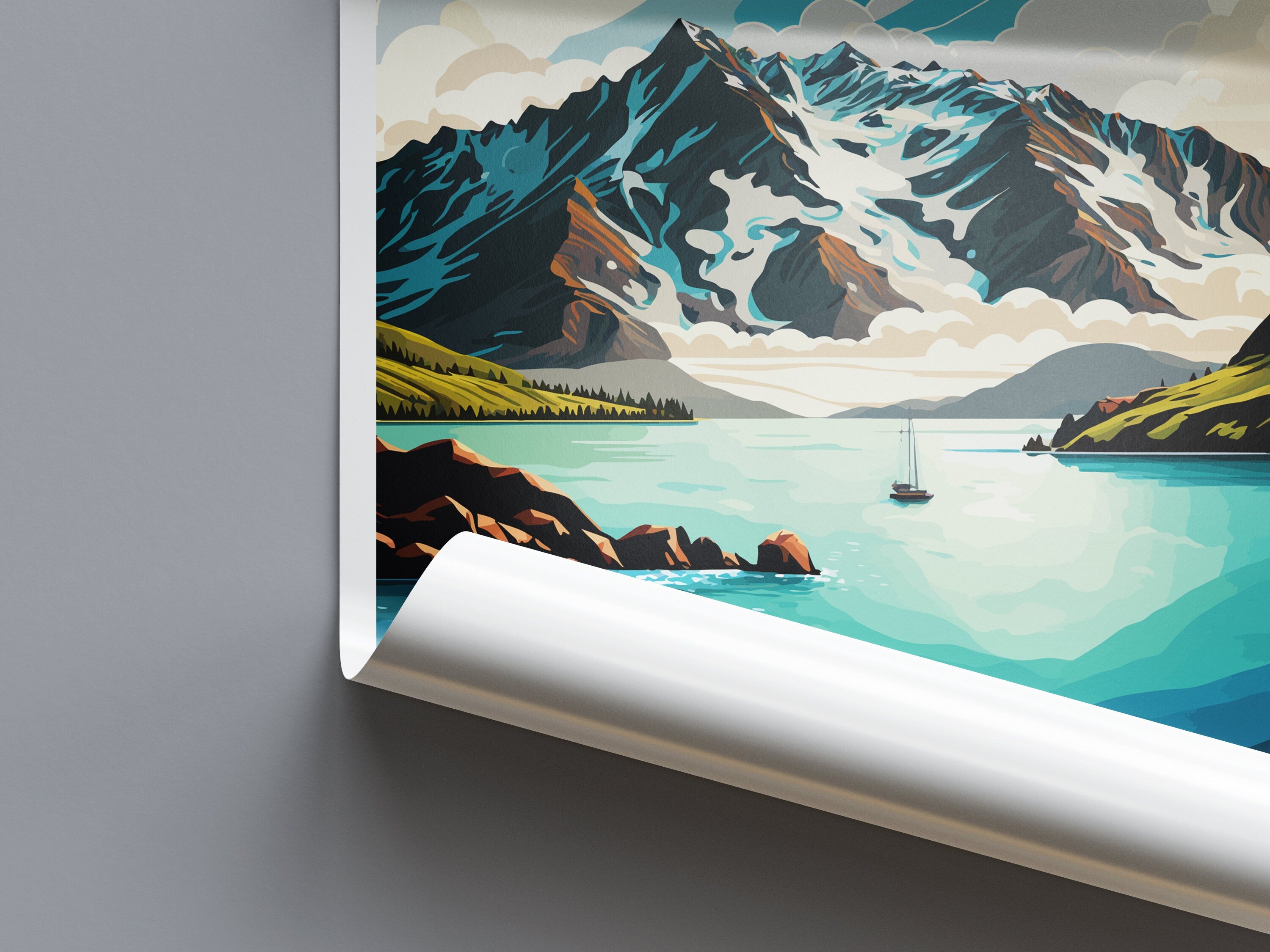 Kenai Fjords National Park Travel Print Wall Art Kenai Fjords National Park Wall Hanging Home Décor Kenai Fjords National Park Gift Art