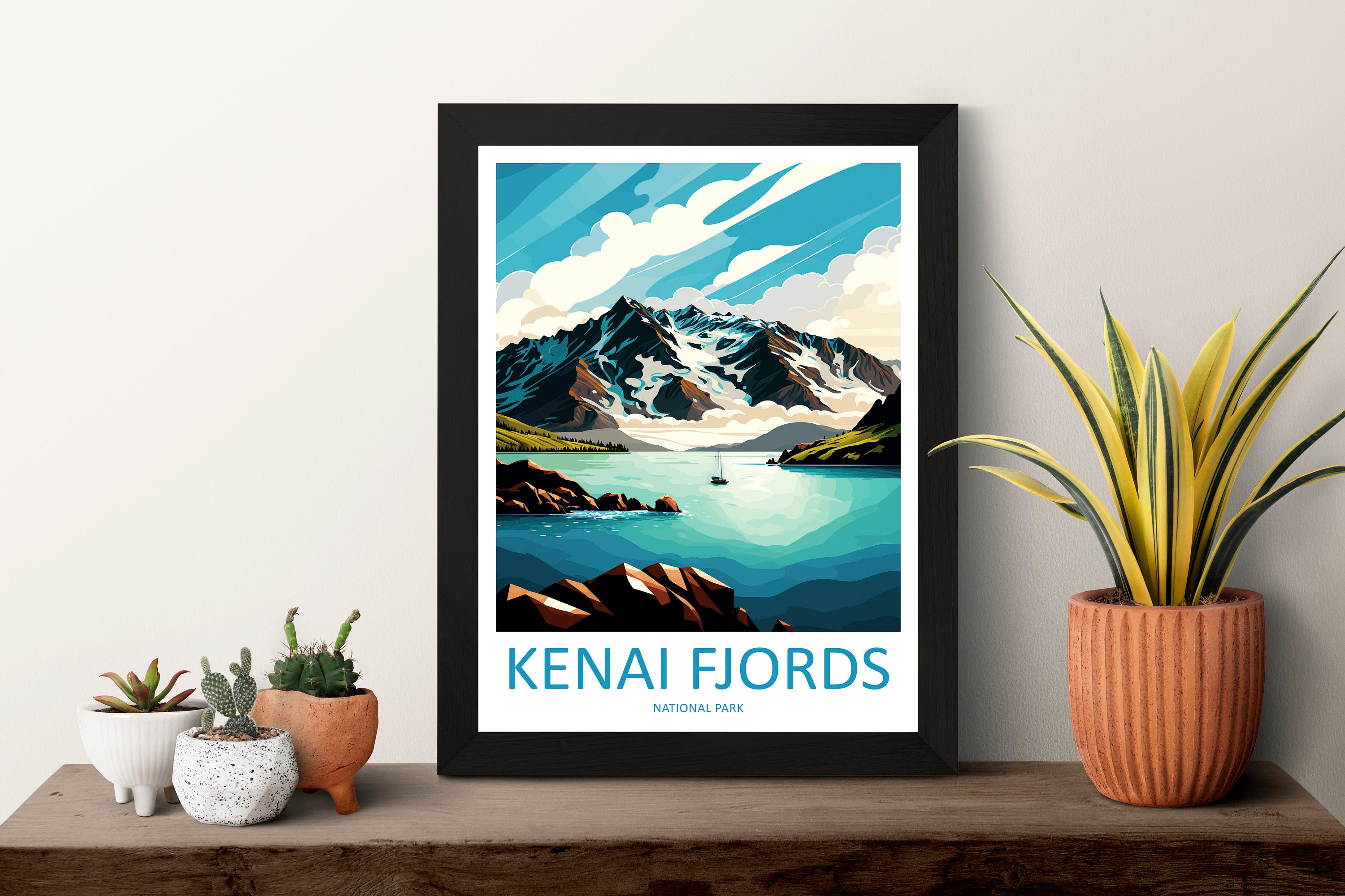 Kenai Fjords National Park Travel Print Wall Art Kenai Fjords National Park Wall Hanging Home Décor Kenai Fjords National Park Gift Art