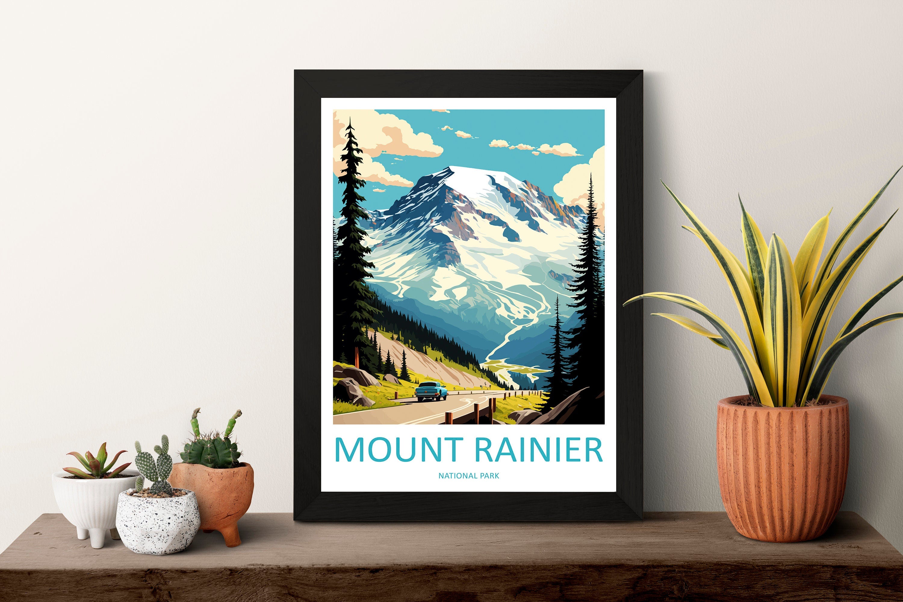 Mount Rainier National Park Travel Print Wall Art Mount Rainier National Park Wall Hanging Home Décor Mount Rainier National Park Gift Art