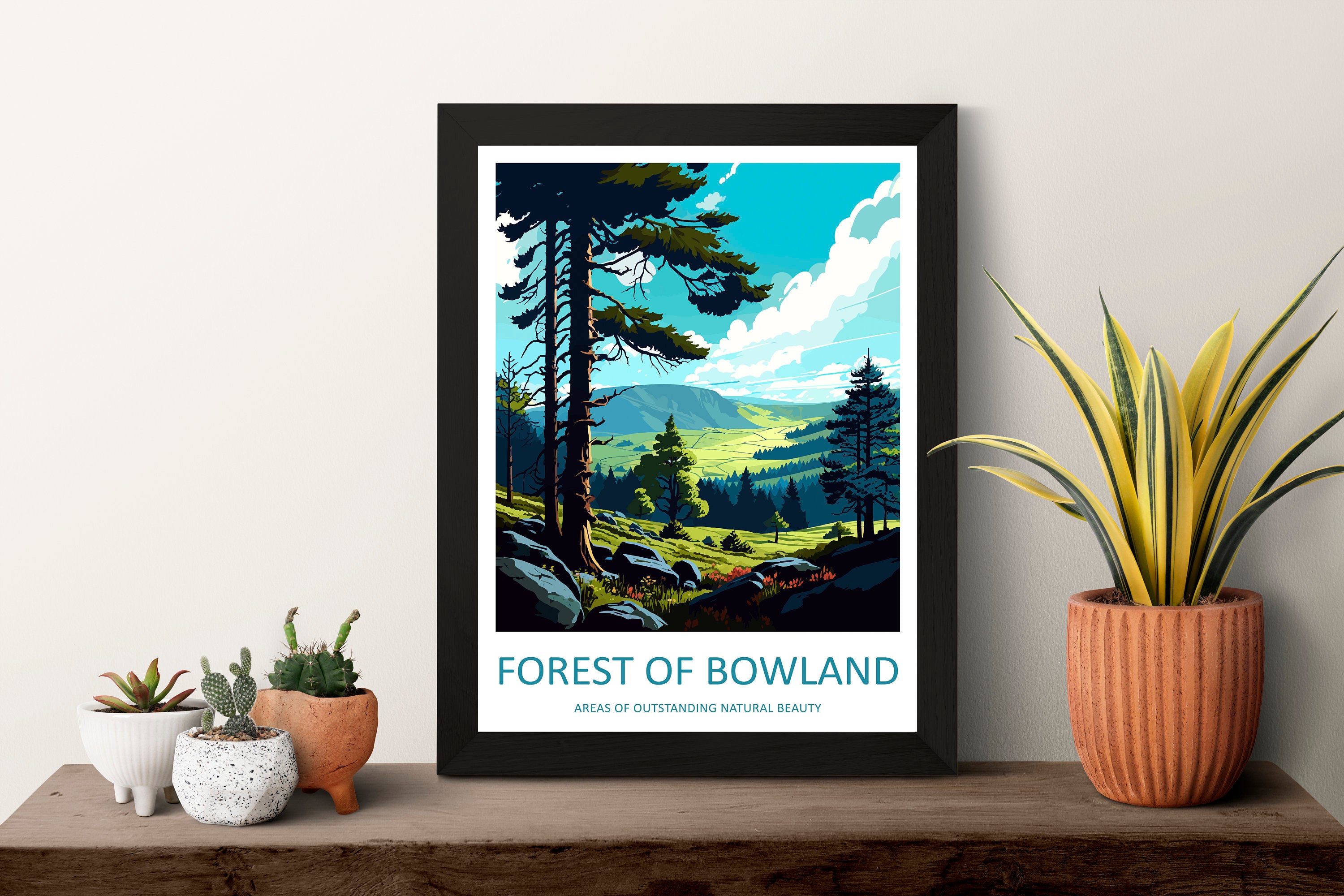 Forest Of Bowland Travel Print Wall Art Forest Of Bowland Wall Hanging Home Decor Forest Of Bowland Gift Art Lovers Wall Art ANOB Travel Art