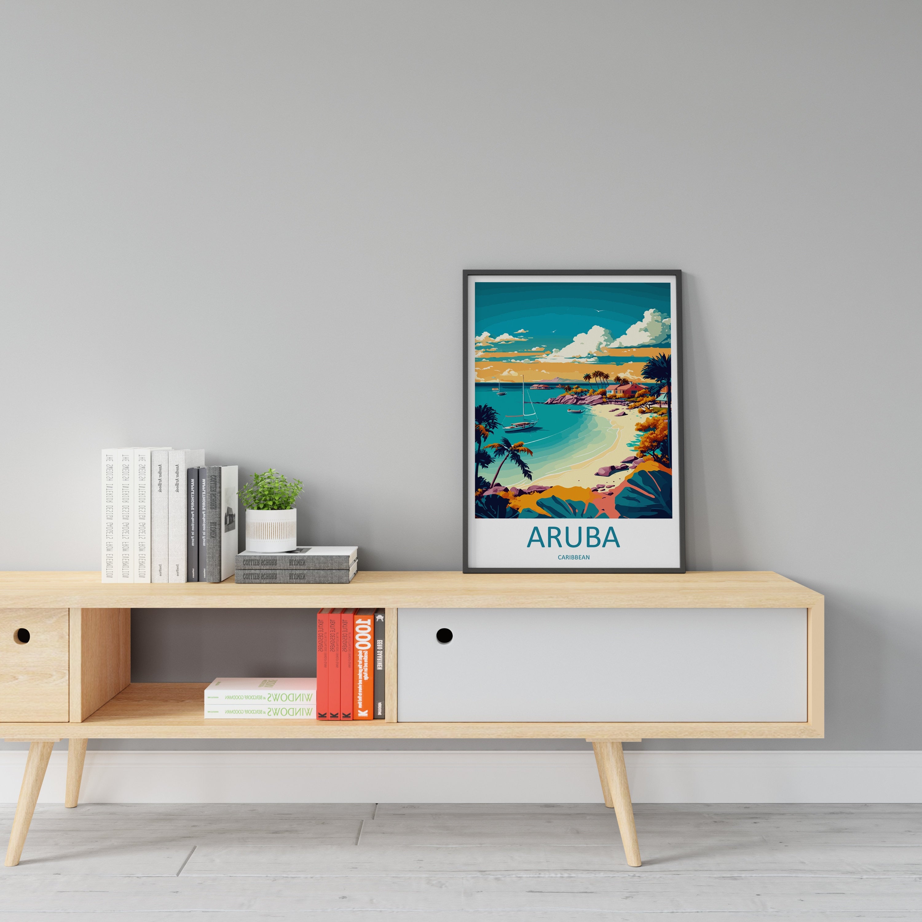 Aruba Travel Print Wall Art Aruba Wall Hanging Home Décor Aruba Gift Art Lovers Wall Art Caribbean Travel Print Aruba Decor