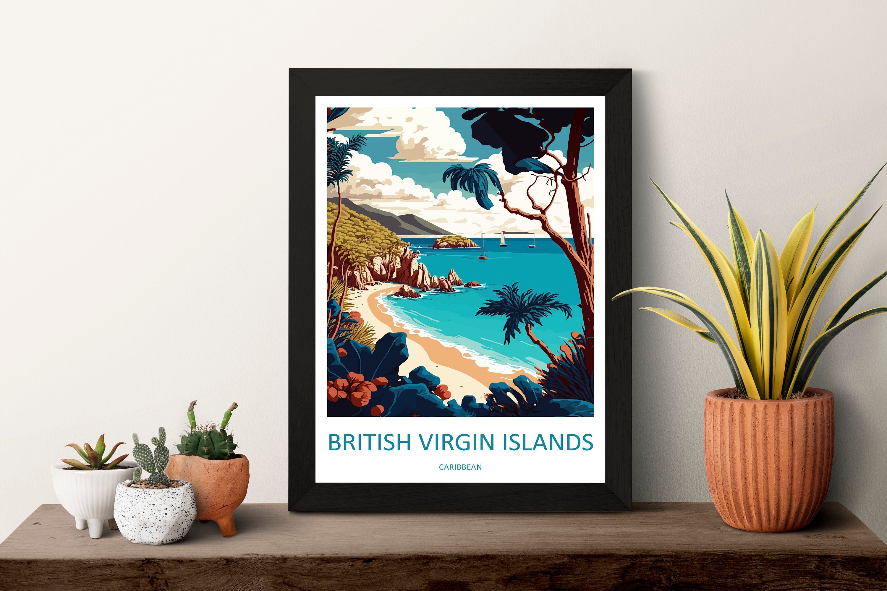 British Virgin Islands Travel Print Wall Art British Virgin Islands Wall Hanging Home Décor British Virgin Islands Gift Art Lovers Wall Art