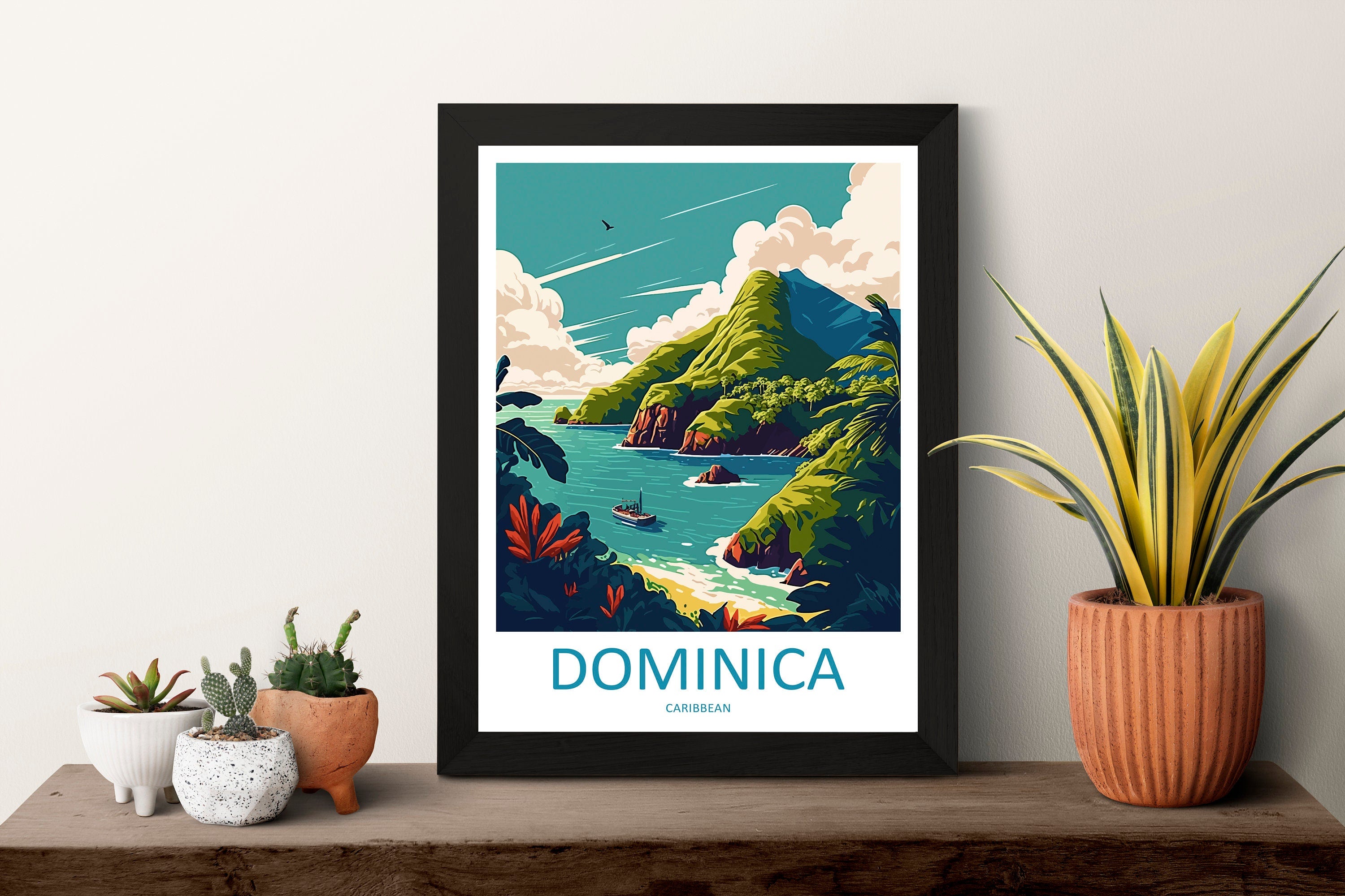 Dominica Travel Print Wall Art Dominica Wall Hanging Home Décor Dominica Gift Art Lovers Wall Art Caribbean Travel Print Poster Gift