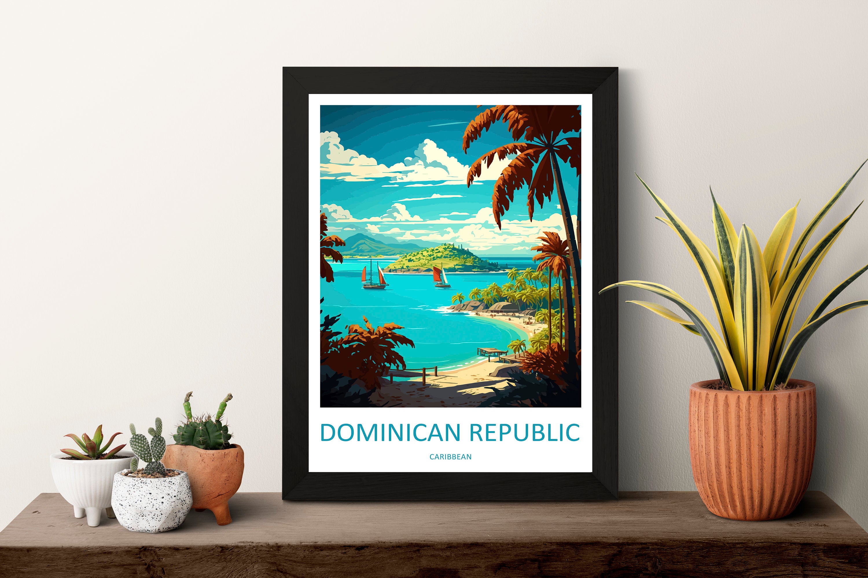 Dominican Republic Travel Print Wall Art Dominican Republic Wall Hanging Home Décor Dominican Republic Gift Art Lovers Wall Art Caribbean