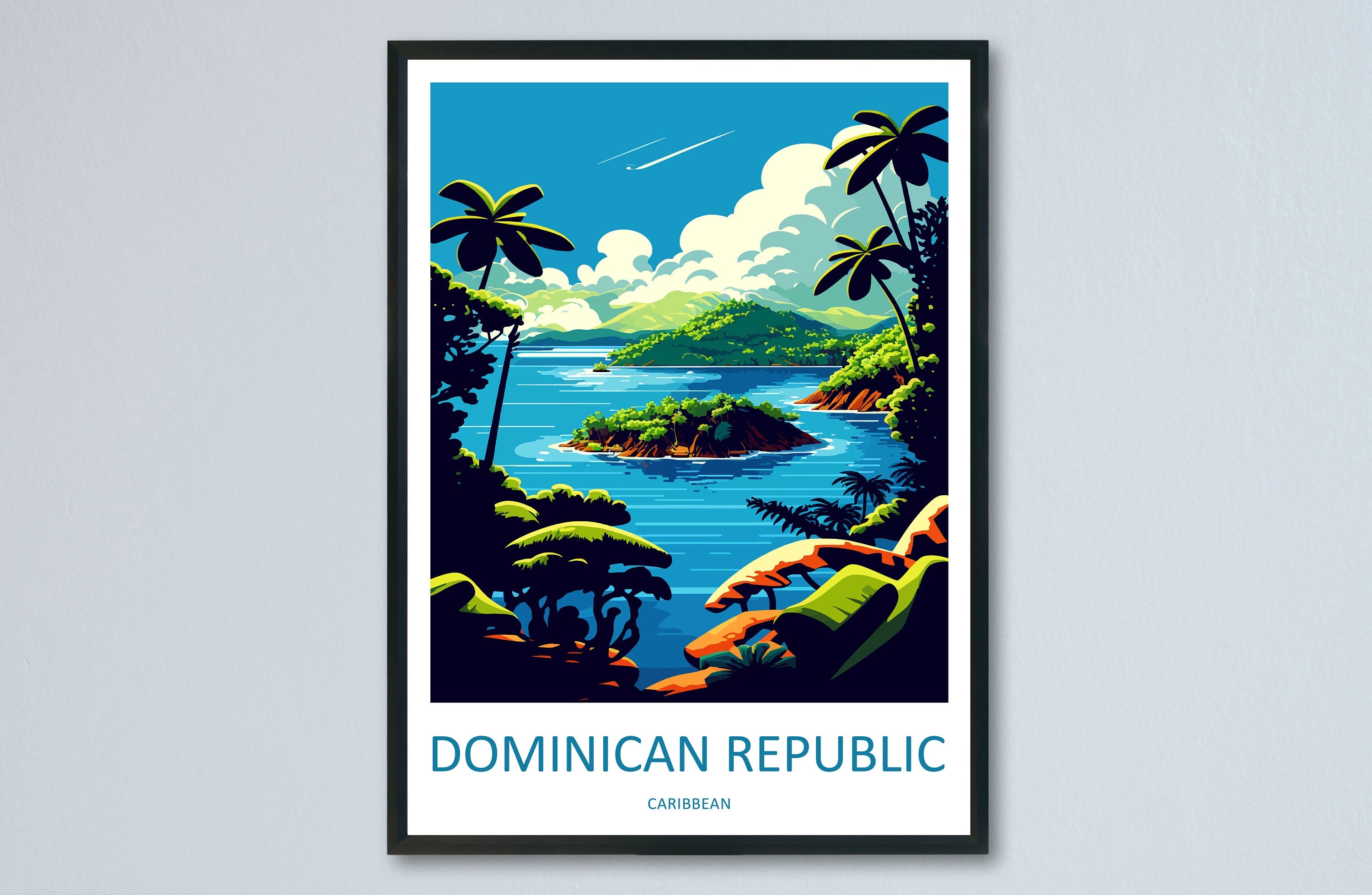 Dominican Republic Travel Print Wall Art Dominican Republic Wall Hanging Home Décor Dominican Republic Gift Art Lovers Wall Art Caribbean