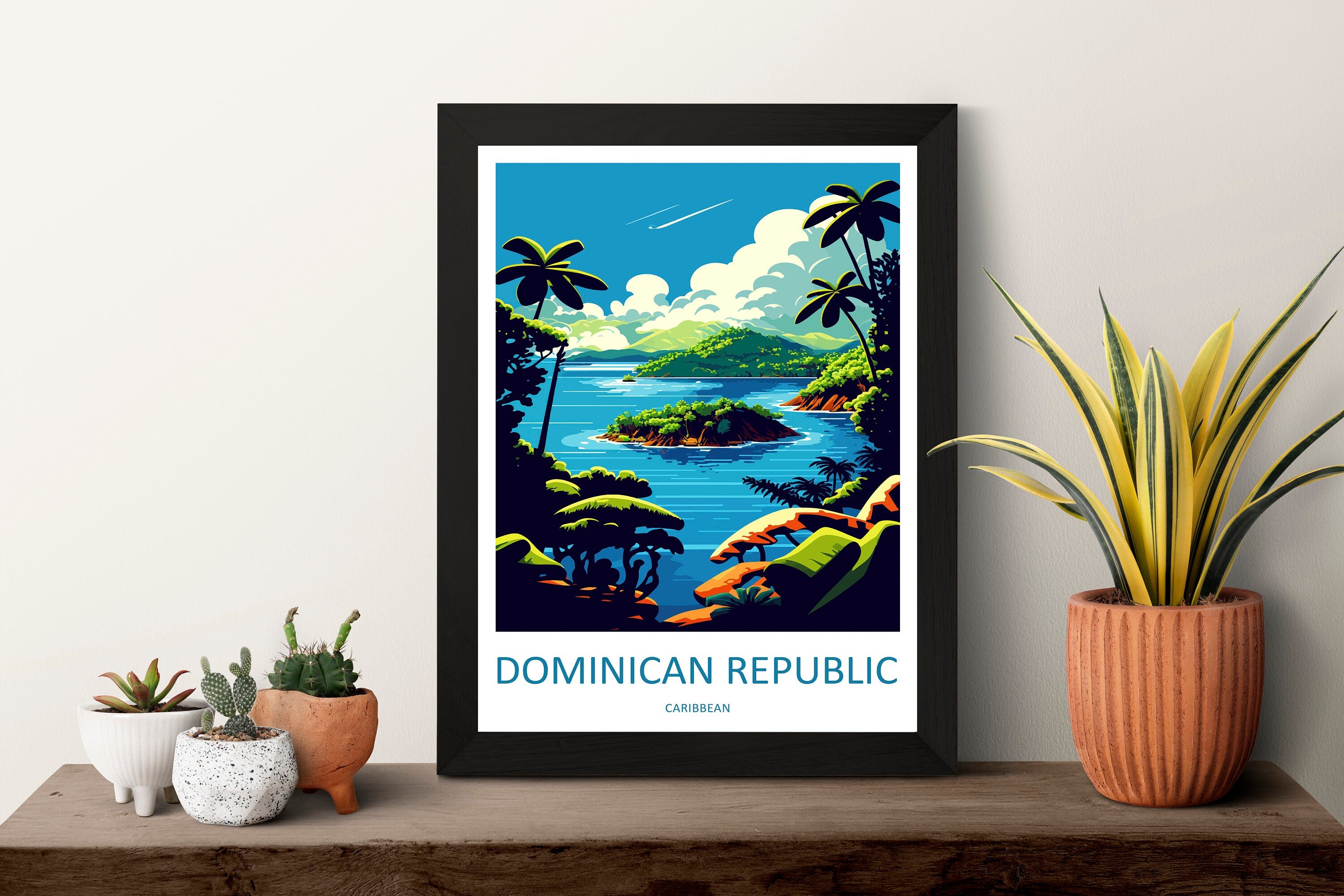 Dominican Republic Travel Print Wall Art Dominican Republic Wall Hanging Home Décor Dominican Republic Gift Art Lovers Wall Art Caribbean