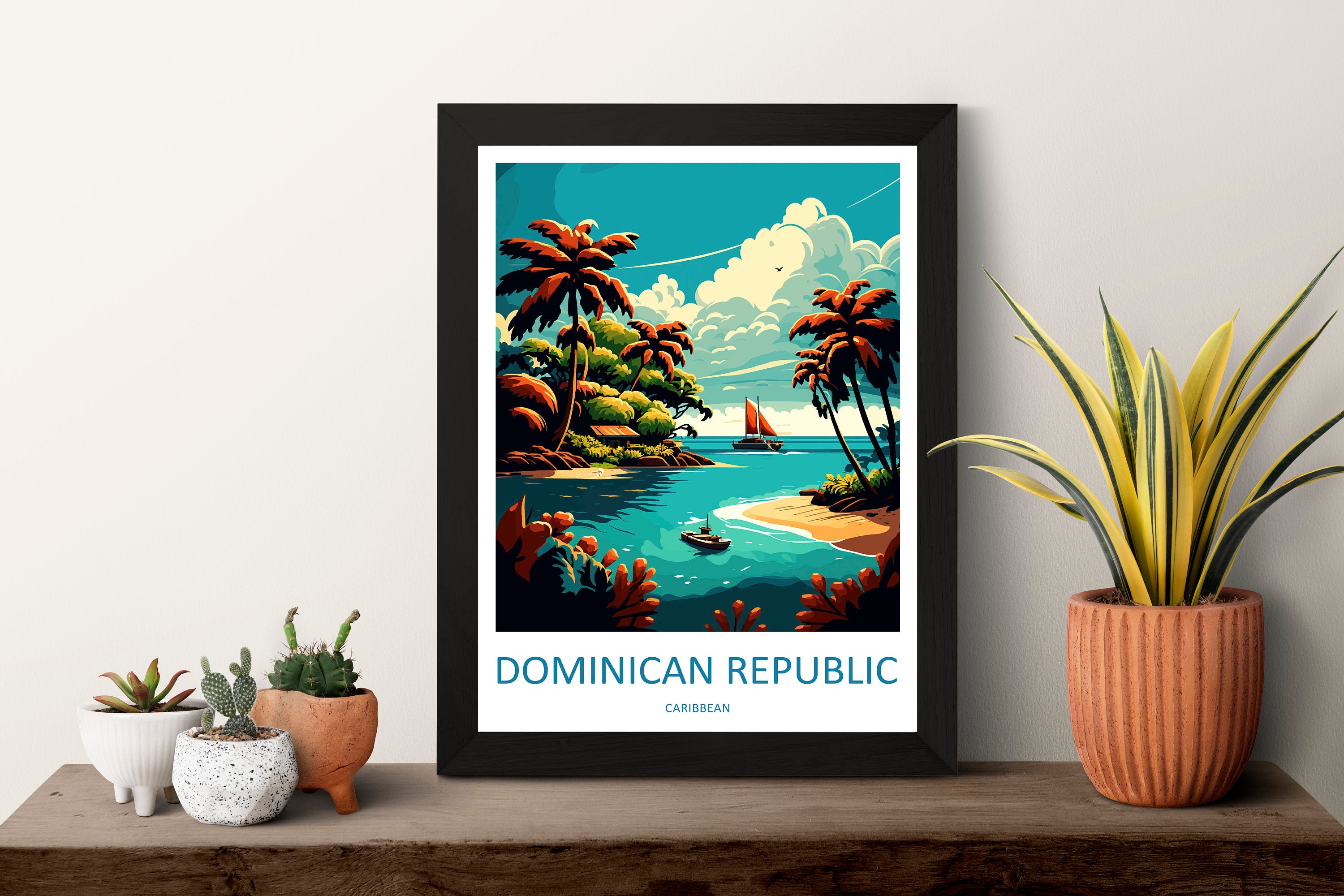 Dominican Republic Travel Print Wall Art Dominican Republic Wall Hanging Home Décor Dominican Republic Gift Art Lovers Wall Art Caribbean