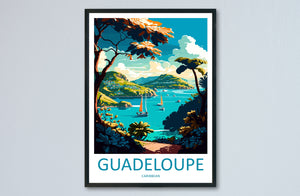 Guadeloupe Travel Print Wall Art Guadeloupe Wall Hanging Home Décor Guadeloupe Gift Art Lovers Wall Art Caribbean Travel Print Poster Gift