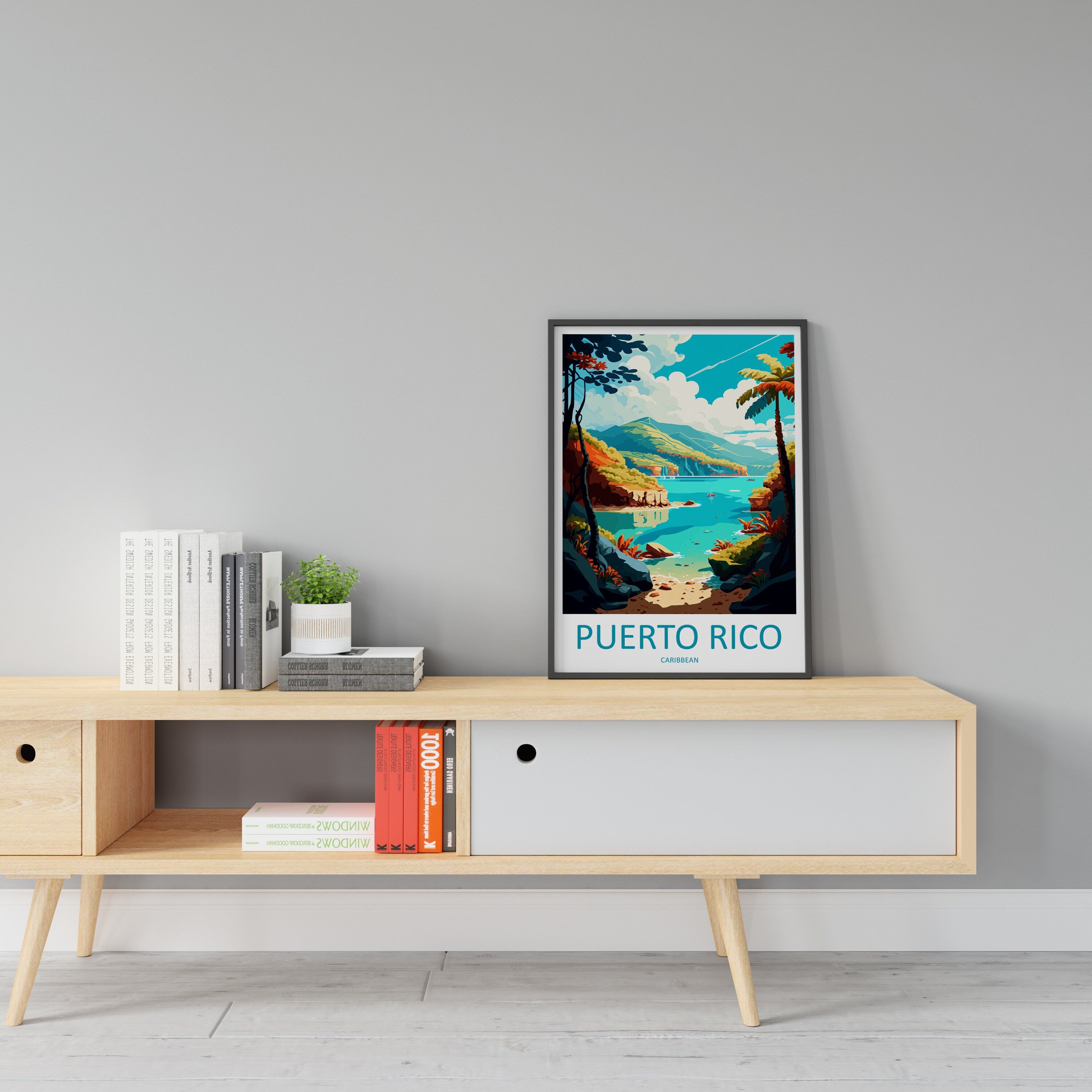 Puerto Rico Travel Print Wall Art Puerto Rico Wall Hanging Home Décor Puerto Rico Gift Art Lovers Wall Art Caribbean Travel Print Poster