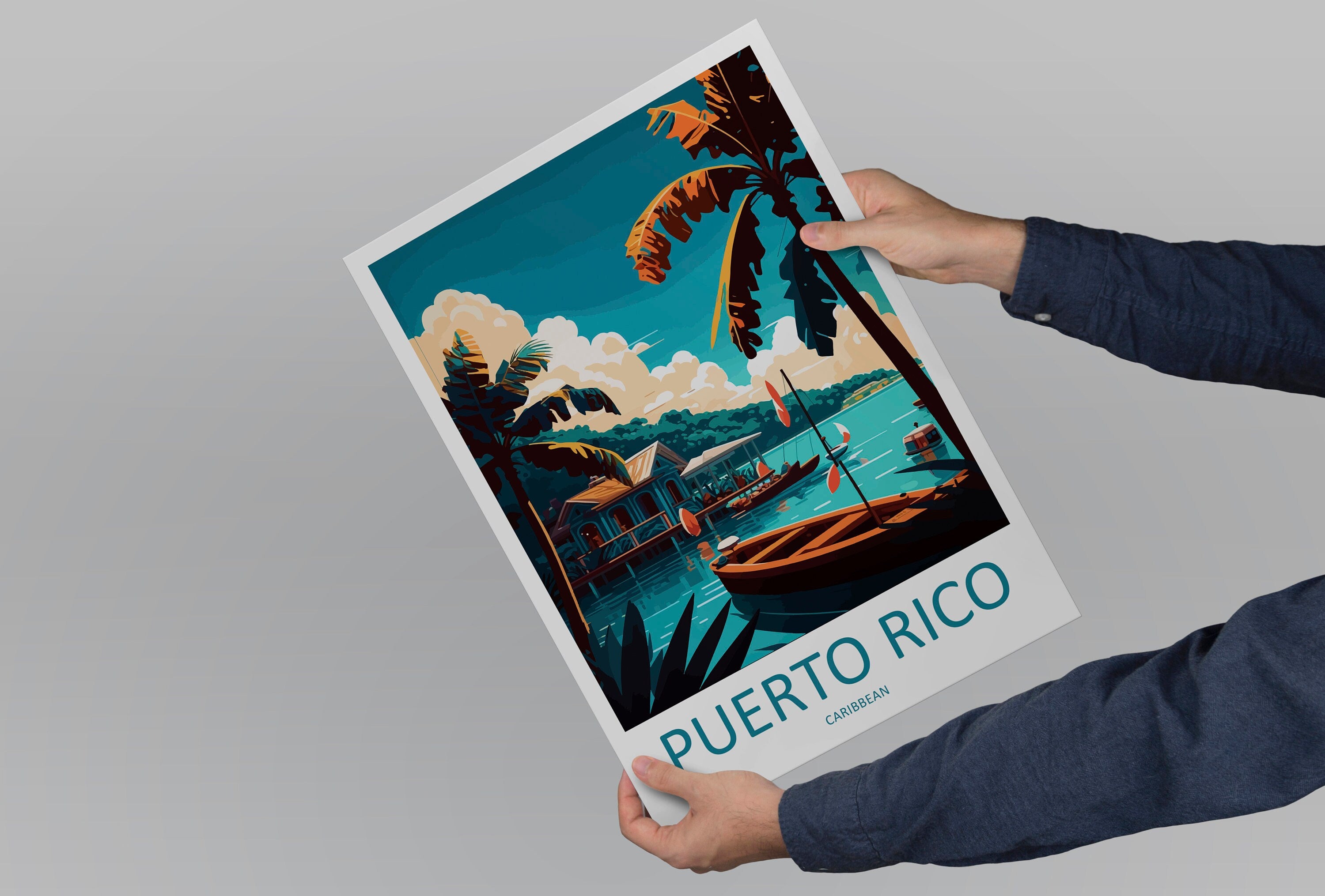 Puerto Rico Travel Print Wall Art Puerto Rico Wall Hanging Home Décor Puerto Rico Gift Art Lovers Wall Art Caribbean Travel Print Poster