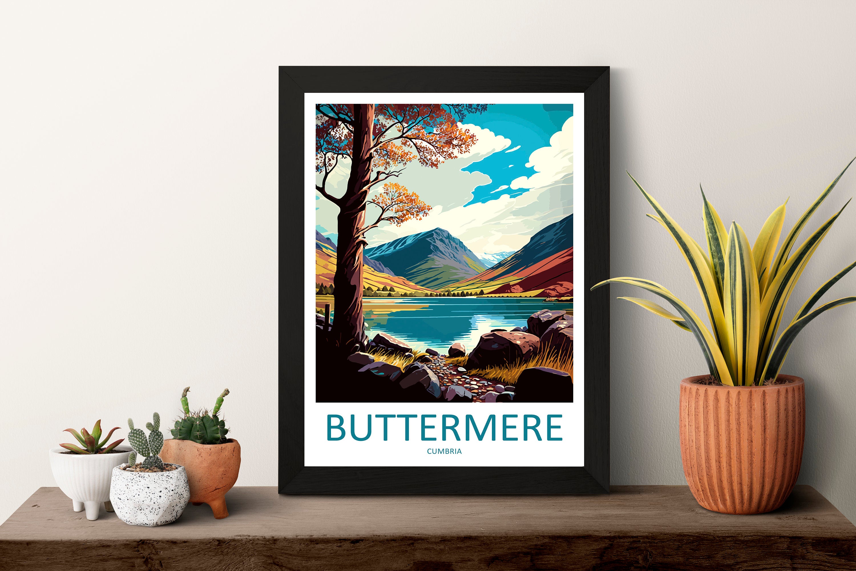 Buttermere Travel Print Wall Art Buttermere Wall Hanging Home Decoration Buttermere Gift Art Lovers Wall Art Print Art Buttermere Travel Art