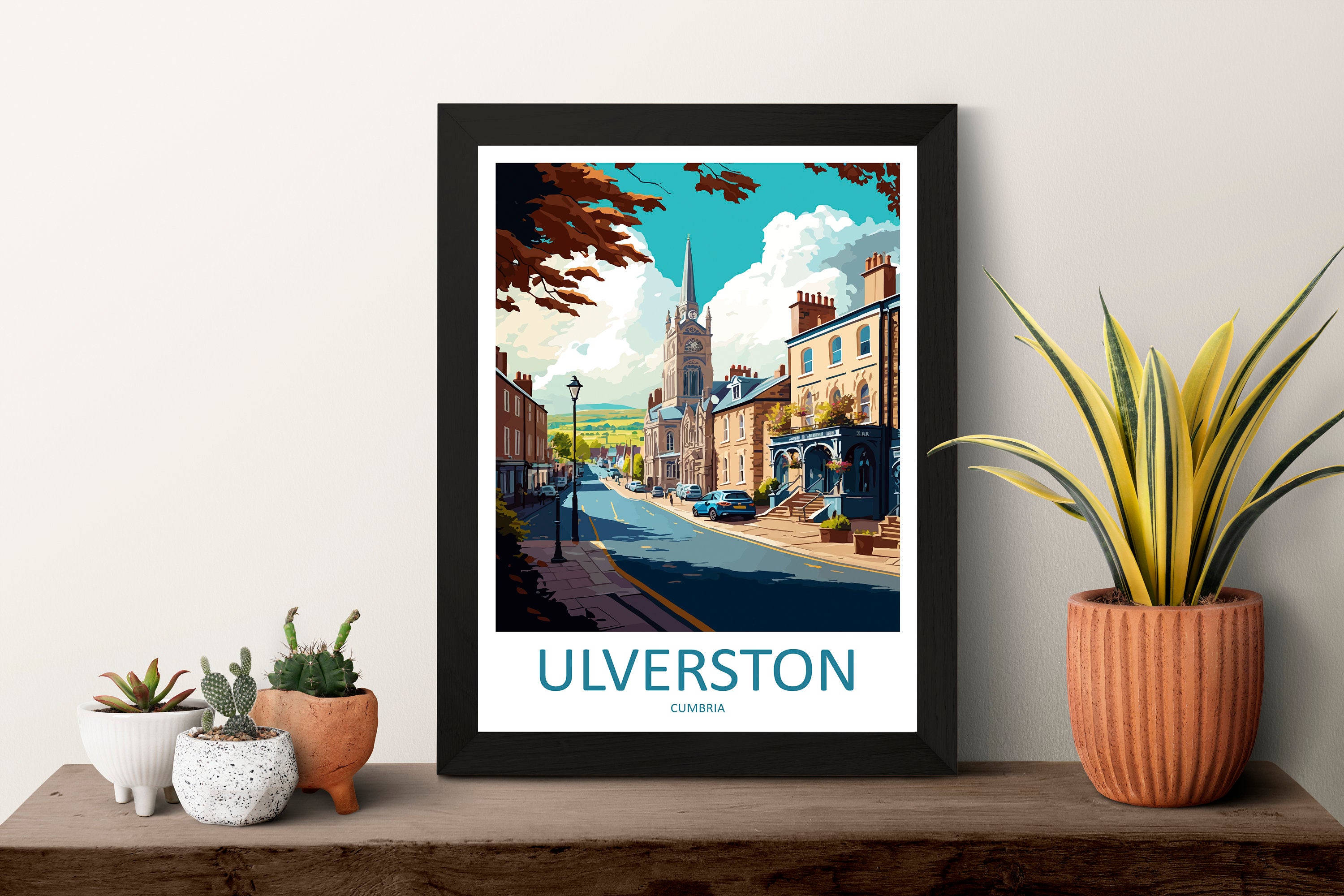 Ulverston Travel Print Wall Art Ulverston Wall Hanging Home Decoration Ulverston Gift Art Lovers Wall Art Print Art Ulverston Travel Art