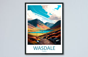 Wasdale Mountain Travel Print Wall Art Wasdale Wall Hanging Home Decoration Wasdale Gift Art Lovers Wall Art Print Art Wasdale Travel Art