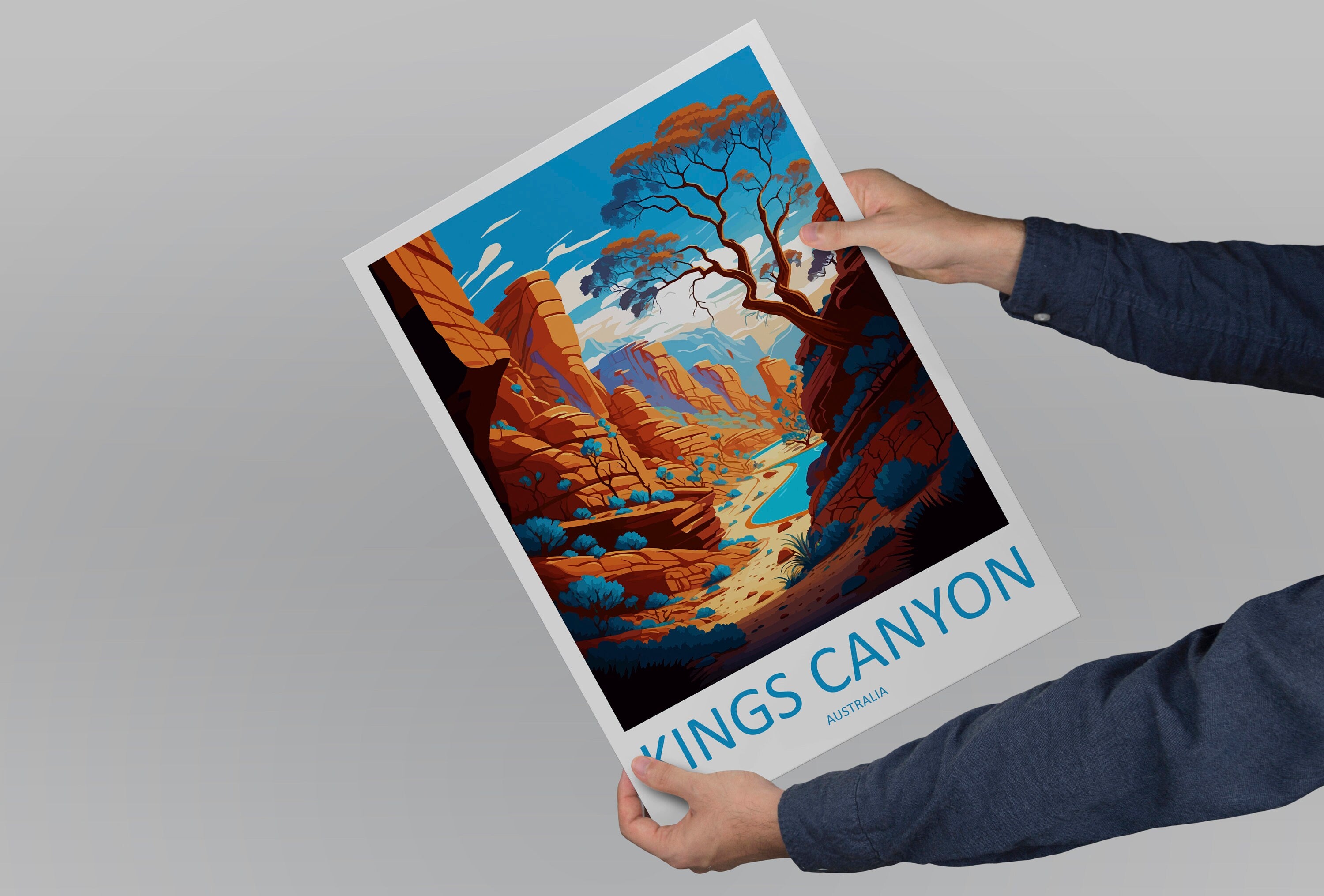 Kings Canyon Travel Print Wall Art Kings Canyon Wall Hanging Home Décor Kings Canyon Gift Art Lovers Wall Art Australia Travel Print