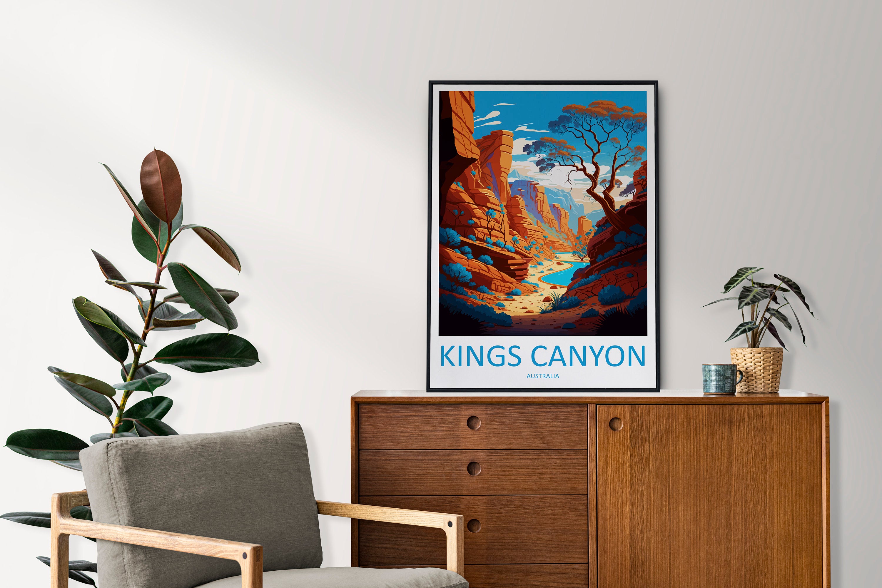 Kings Canyon Travel Print Wall Art Kings Canyon Wall Hanging Home Décor Kings Canyon Gift Art Lovers Wall Art Australia Travel Print