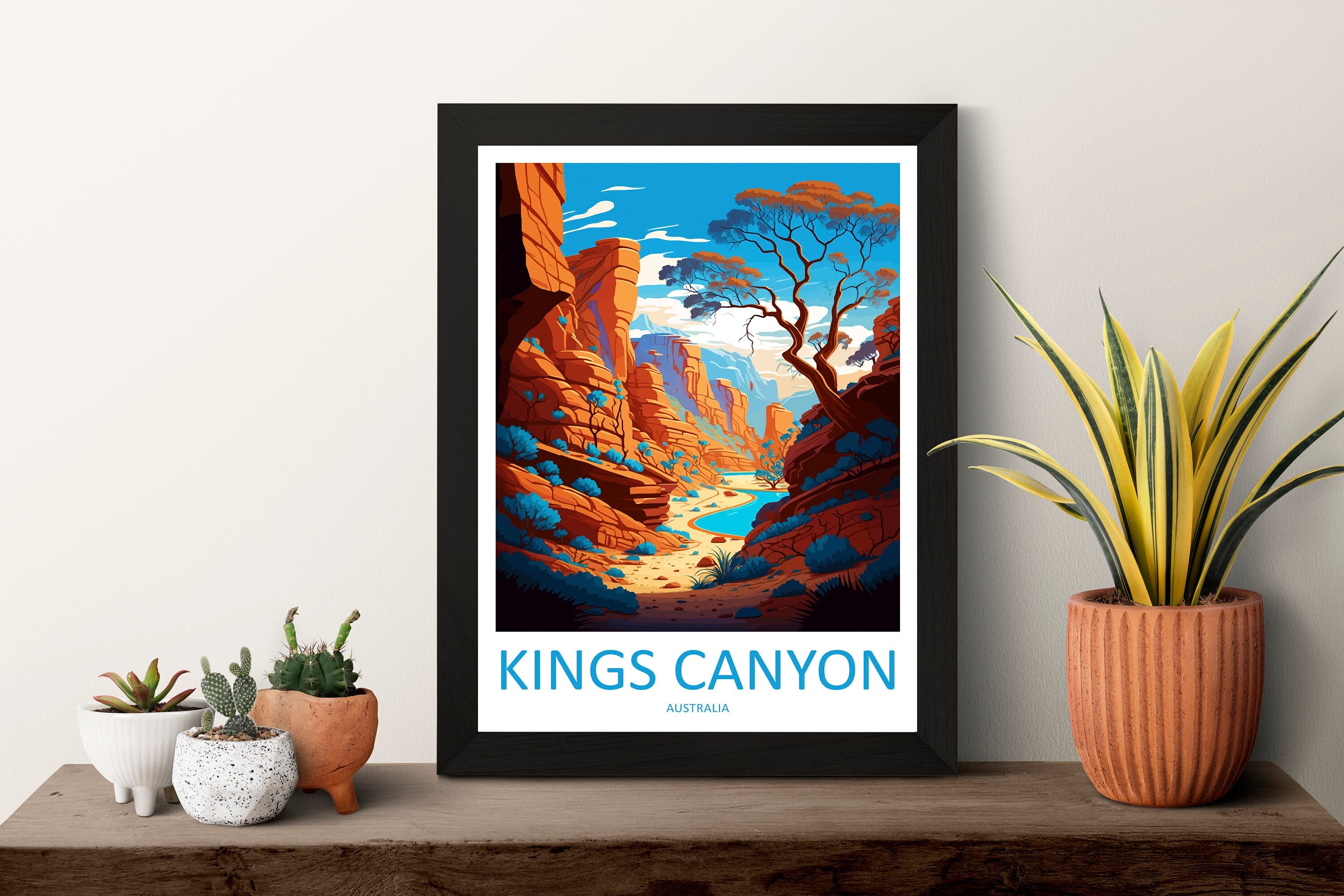 Kings Canyon Travel Print Wall Art Kings Canyon Wall Hanging Home Décor Kings Canyon Gift Art Lovers Wall Art Australia Travel Print