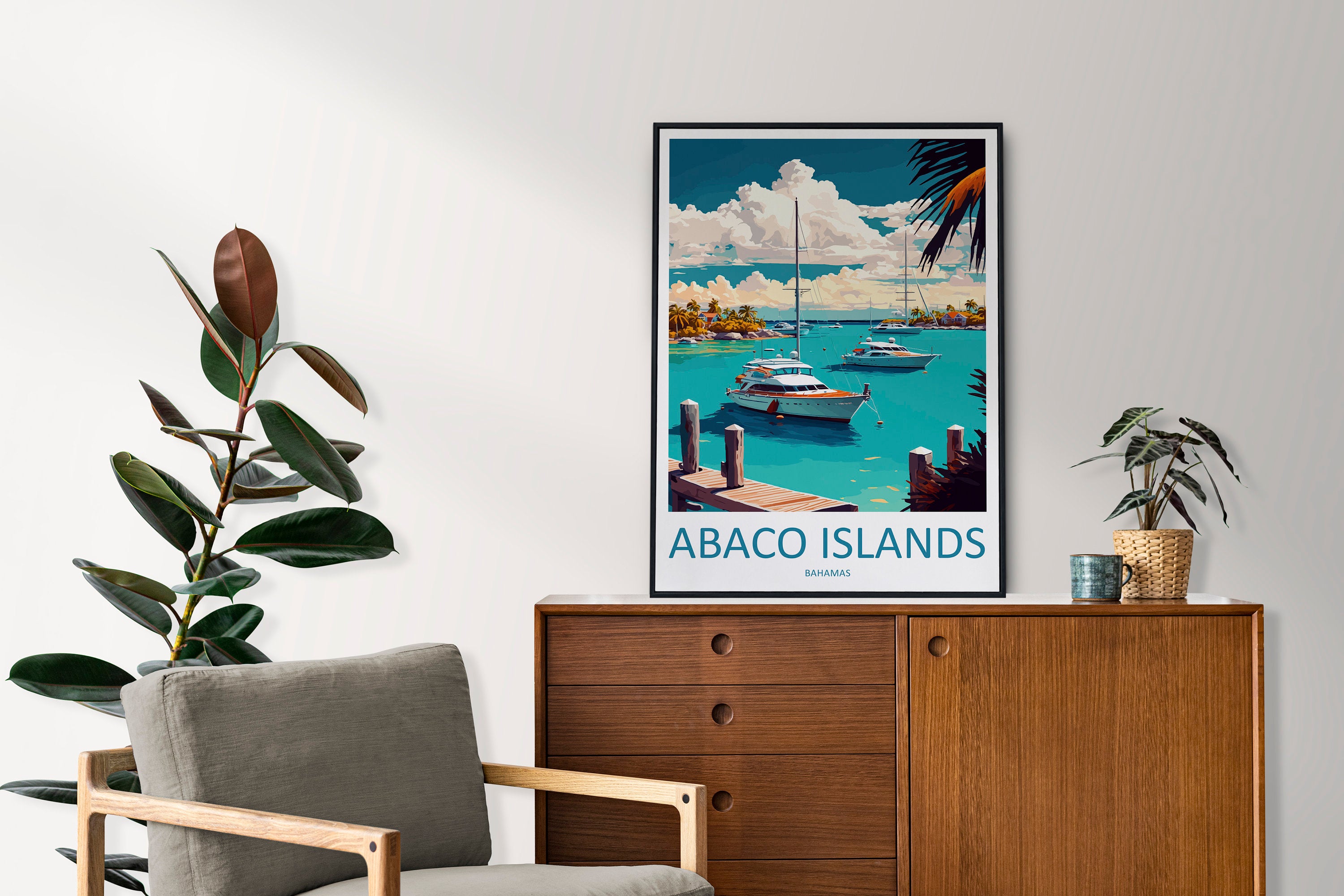 Abaco Islands Travel Print Wall Art Abaco Islands Wall Hanging Home Décor Abaco Islands Gift Art Lovers Wall Art Caribbean Travel Print