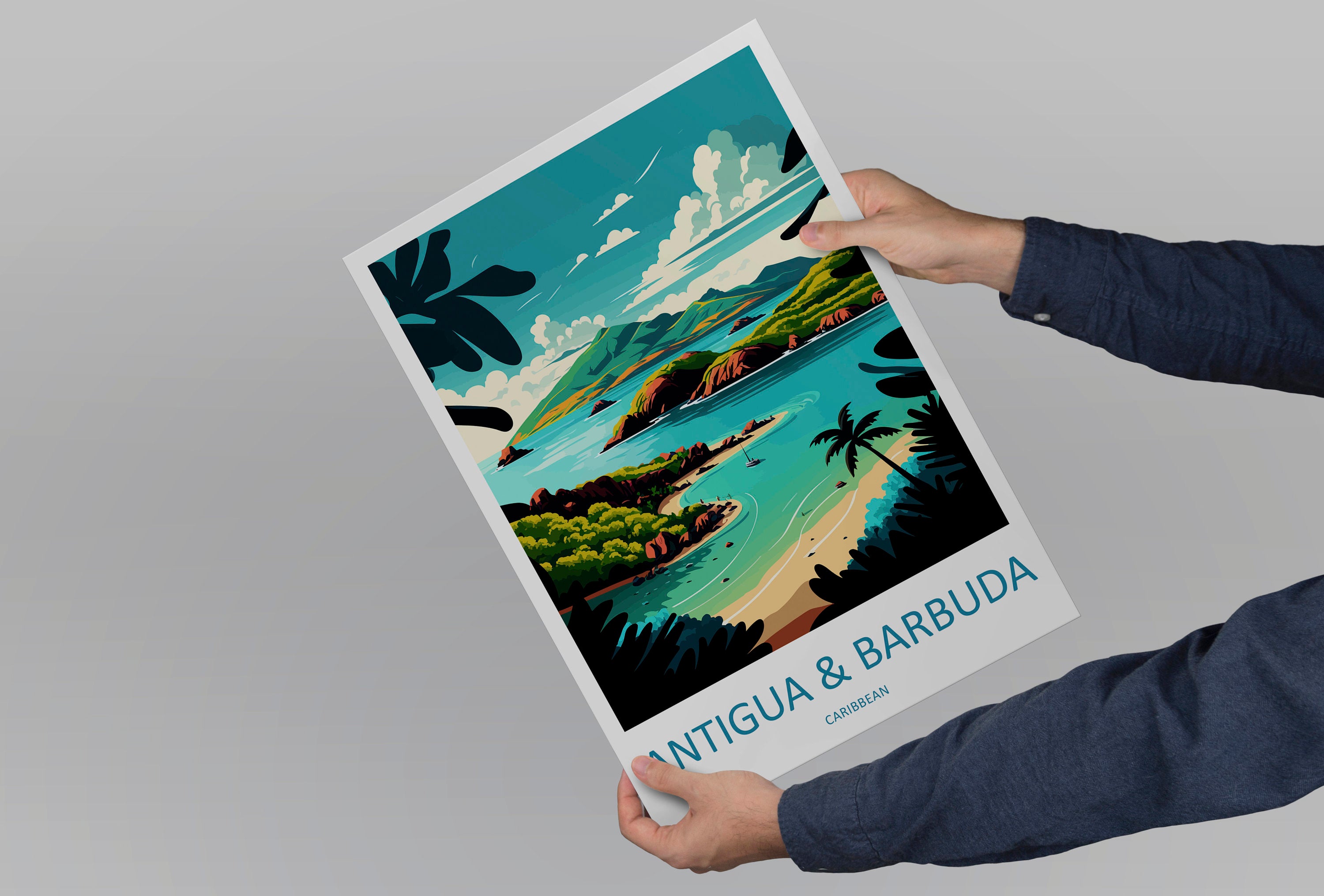 Antigua and Barbuda Travel Print Wall Art Antigua and Barbuda Wall Hanging Home Décor Antigua and Barbuda Gift Art Lovers Wall Art Caribbean