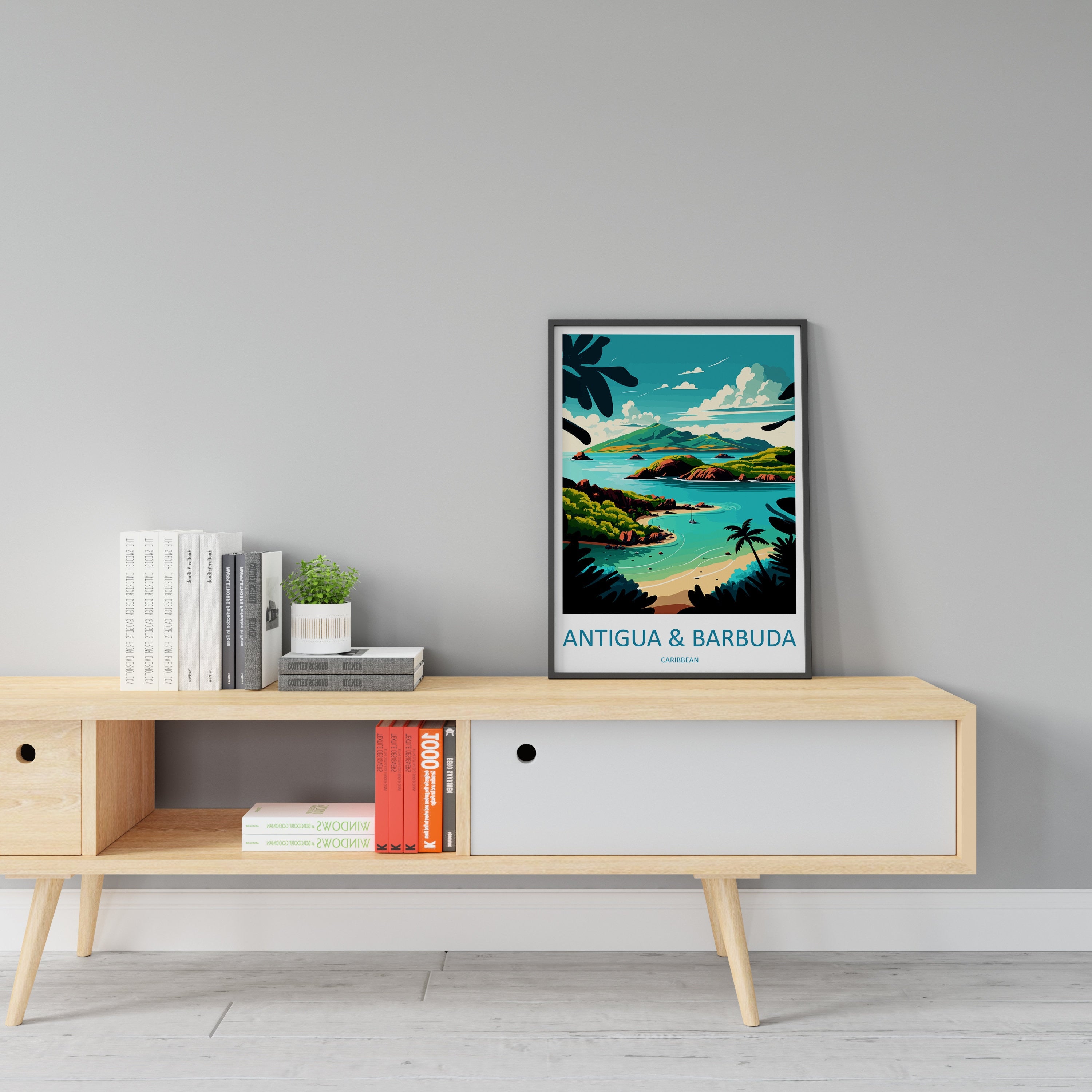 Antigua and Barbuda Travel Print Wall Art Antigua and Barbuda Wall Hanging Home Décor Antigua and Barbuda Gift Art Lovers Wall Art Caribbean