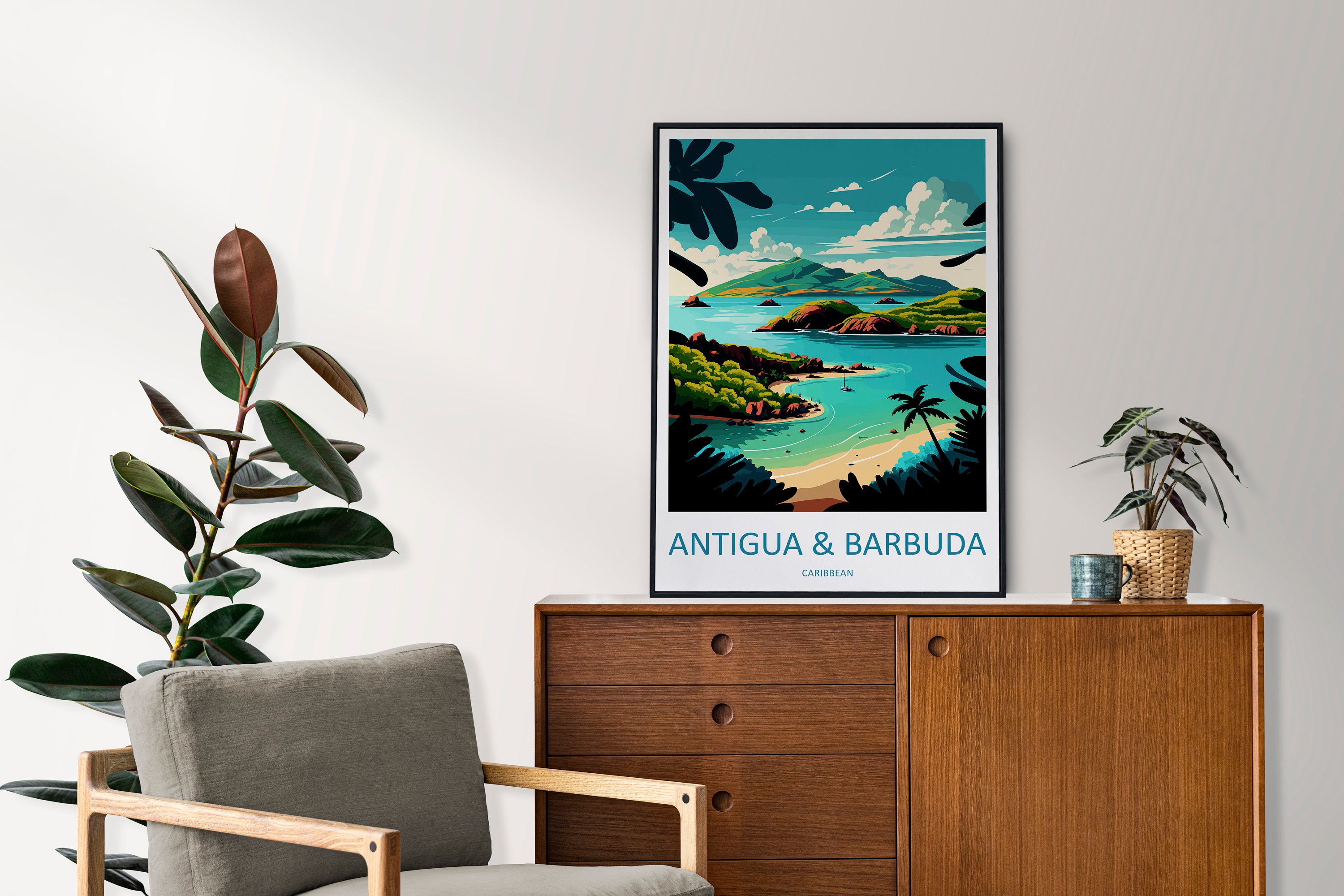 Antigua and Barbuda Travel Print Wall Art Antigua and Barbuda Wall Hanging Home Décor Antigua and Barbuda Gift Art Lovers Wall Art Caribbean