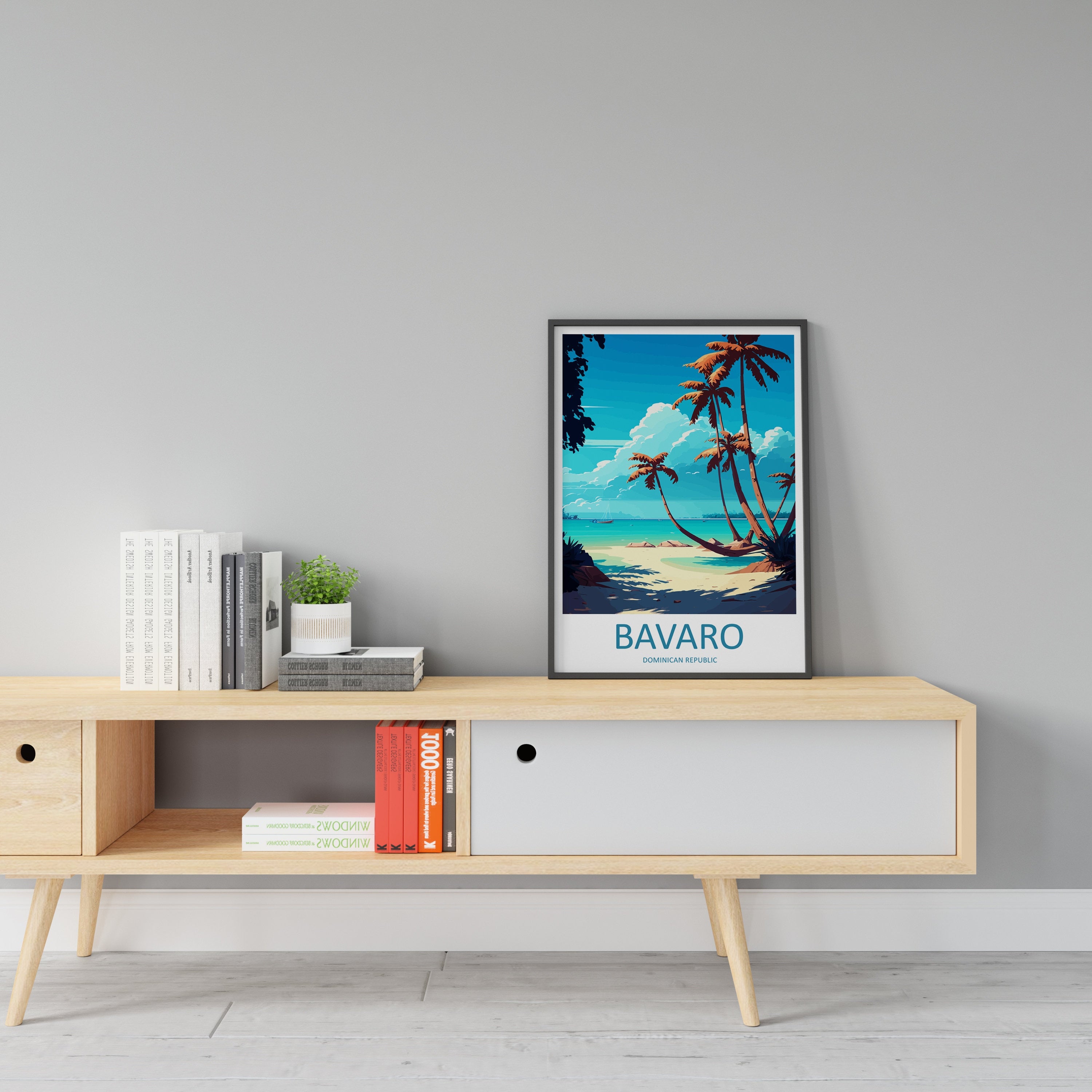 Bavaro Travel Print Wall Art Bavaro Wall Hanging Home Décor Bavaro Gift Art Lovers Wall Art Caribbean Travel Print For Tropical Islands