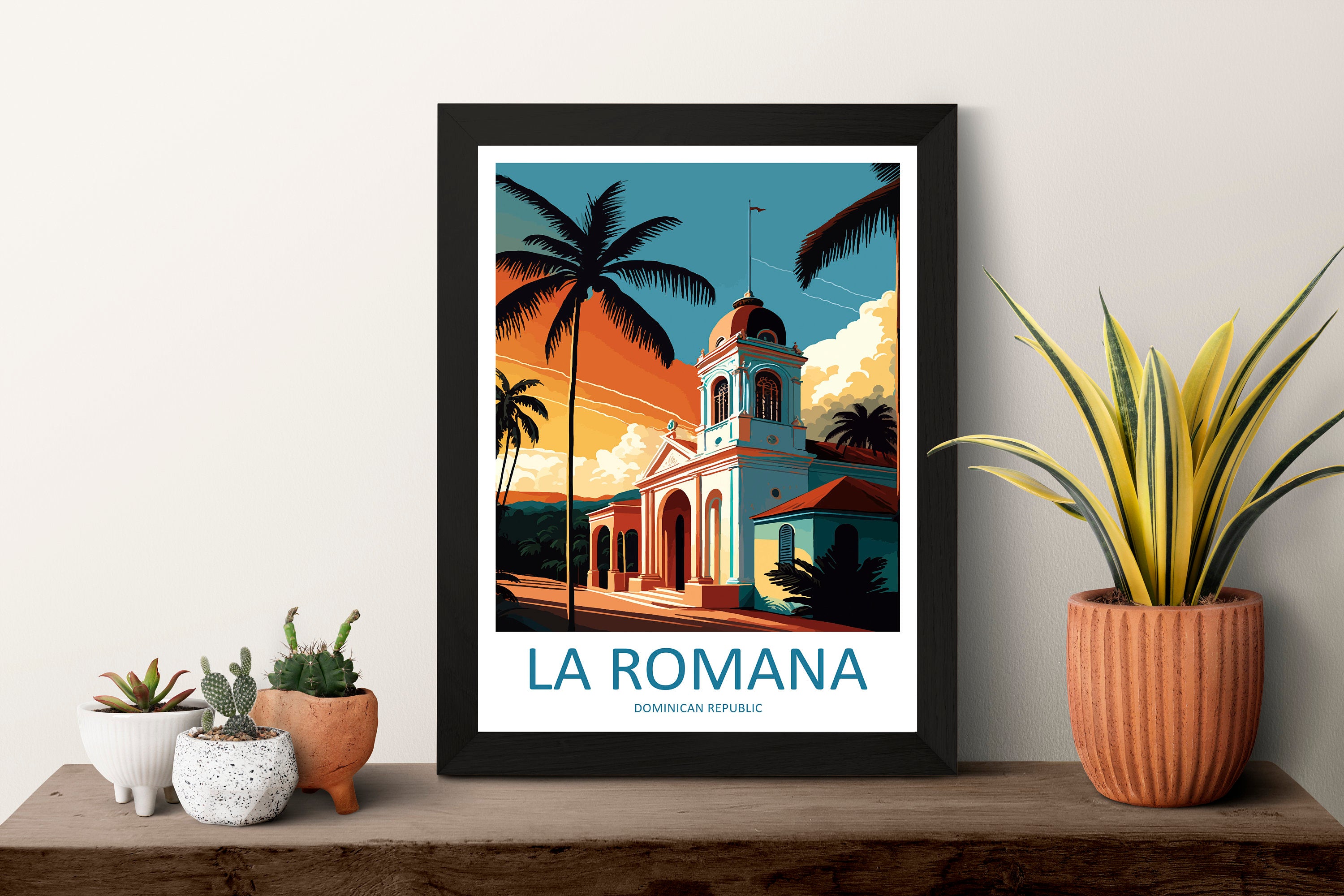 La Romana Travel Print Wall Art La Romana Wall Hanging Home Décor La Romana Gift Art Lovers Wall Art Caribbean Travel Print