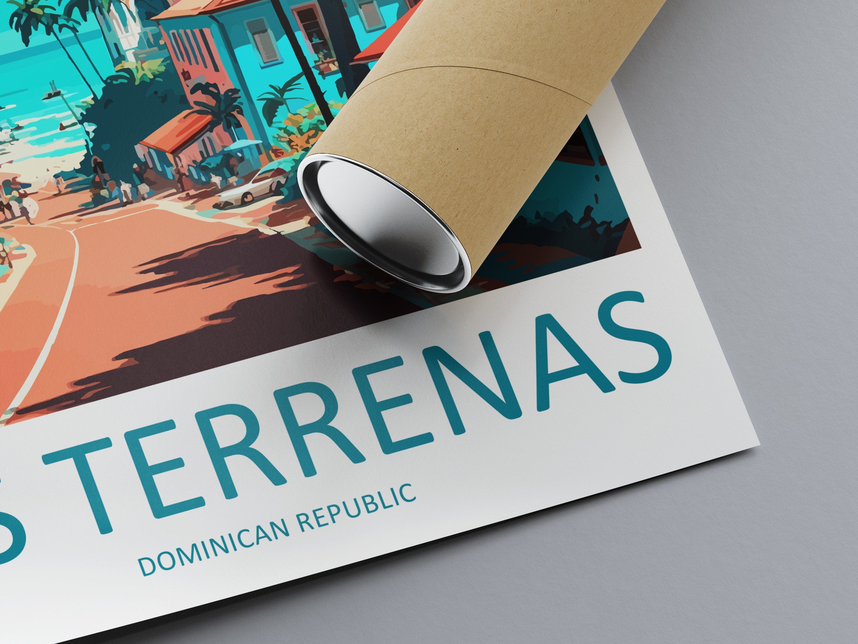 Las Terrenas Travel Print Wall Art Las Terrenas Wall Hanging Home Décor Las Terrenas Gift Art Lovers Wall Art Caribbean Travel Print