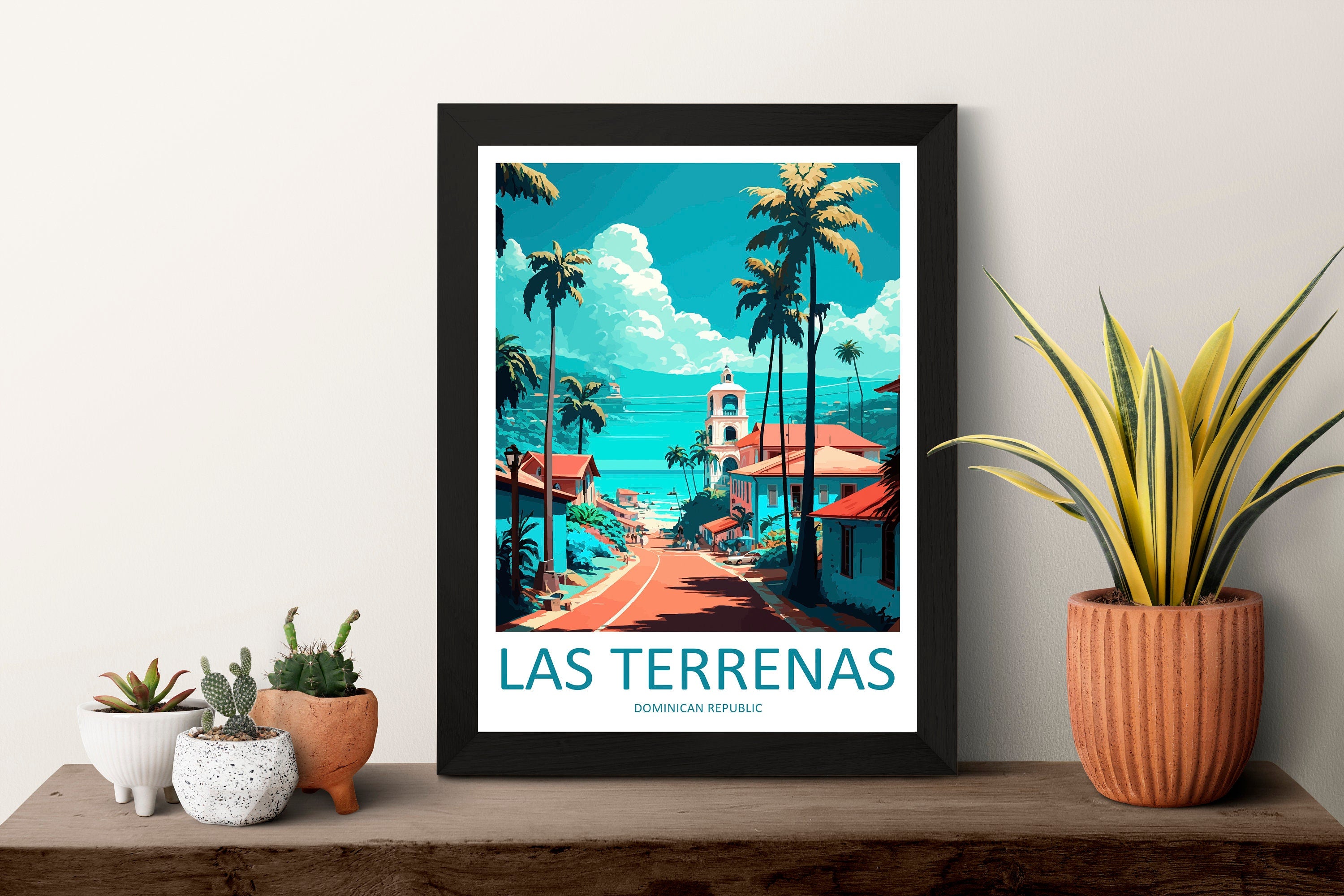 Las Terrenas Travel Print Wall Art Las Terrenas Wall Hanging Home Décor Las Terrenas Gift Art Lovers Wall Art Caribbean Travel Print