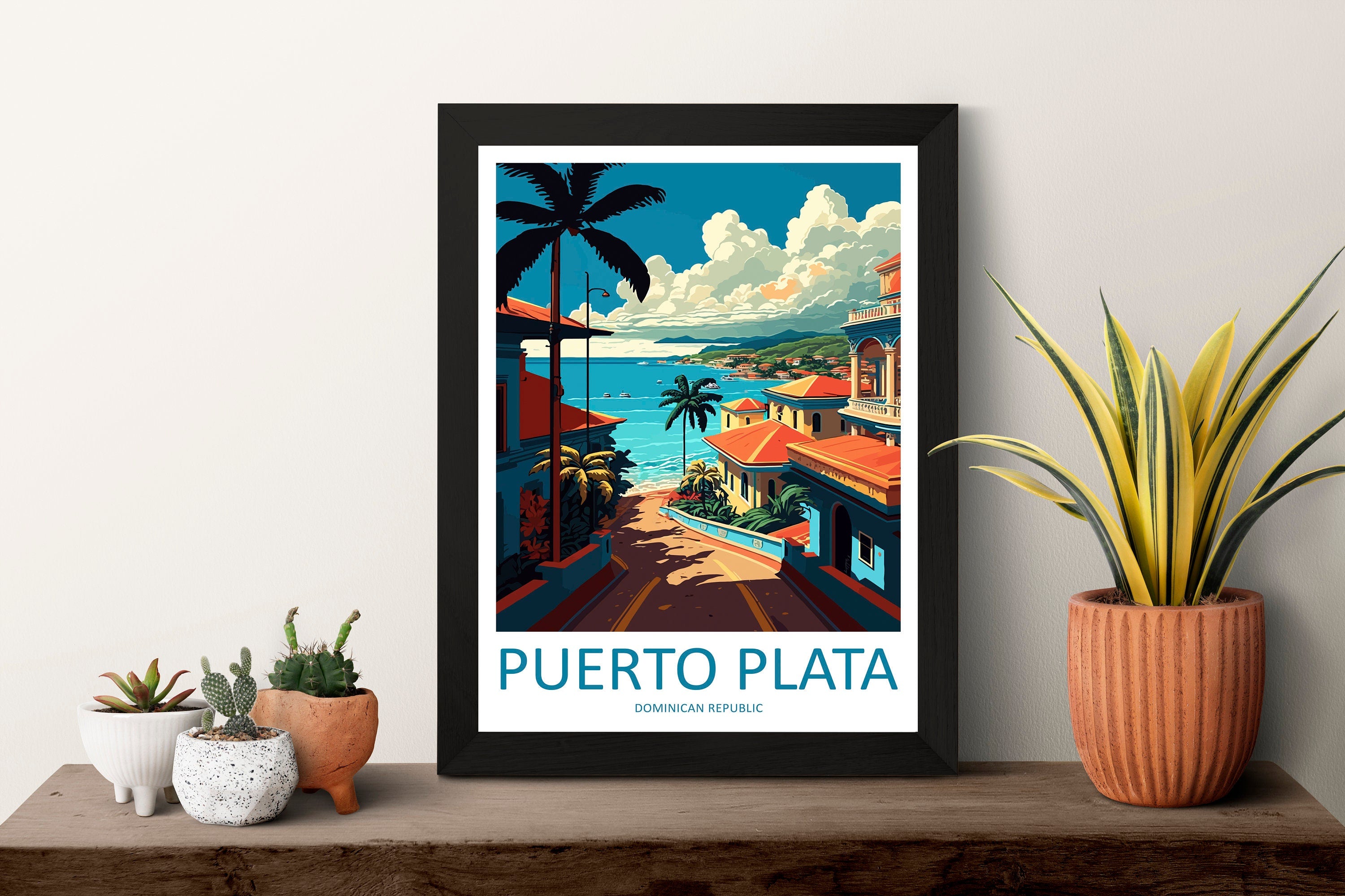 Puerto Plata Travel Print Wall Art Puerto Plata Wall Hanging Home Décor Puerto Plata Gift Art Lovers Wall Art Caribbean Travel Print