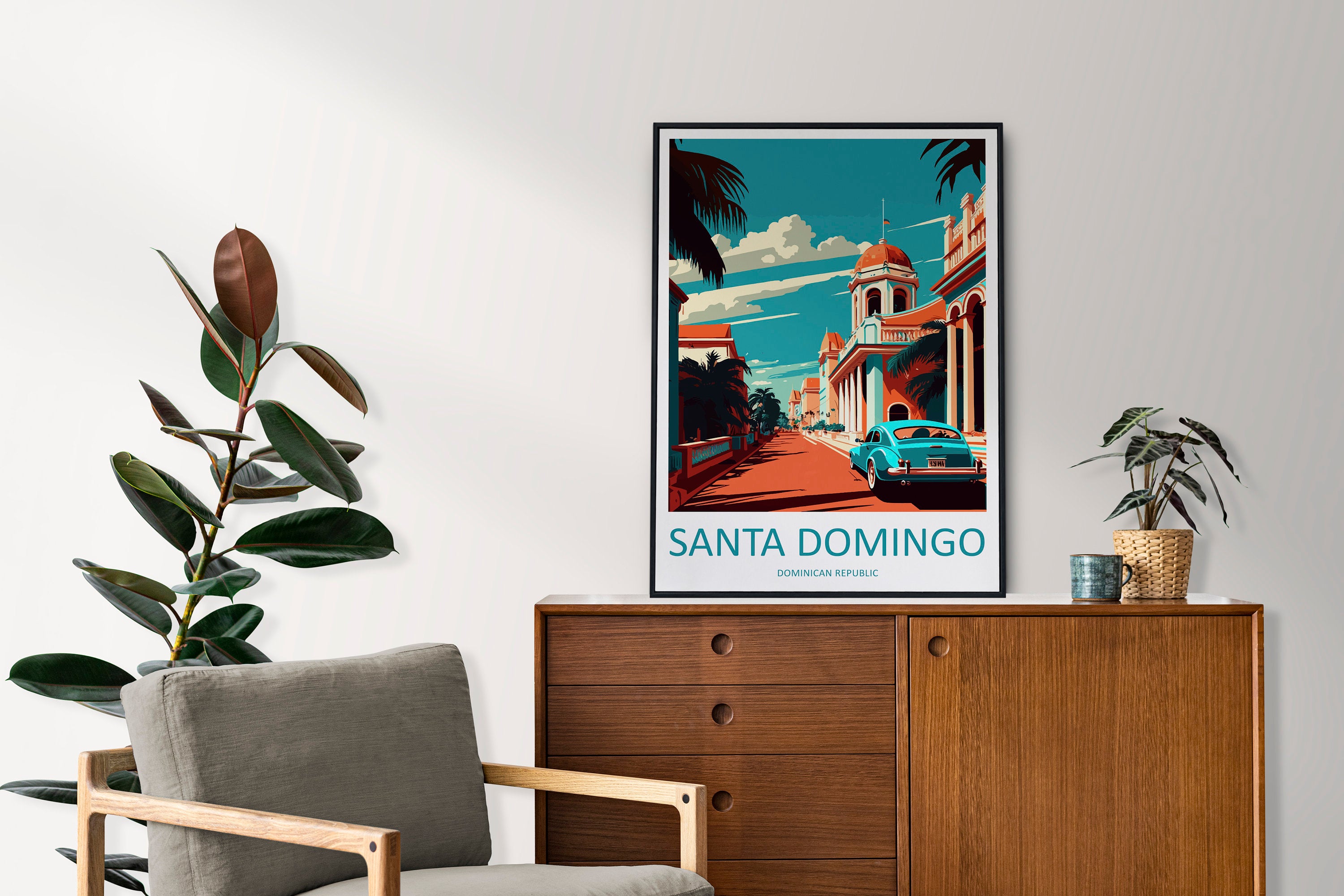 Santa Domingo Travel Print Wall Art Santa Domingo Wall Hanging Home Décor Santa Domingo Gift Art Lovers Wall Art Caribbean Travel Print