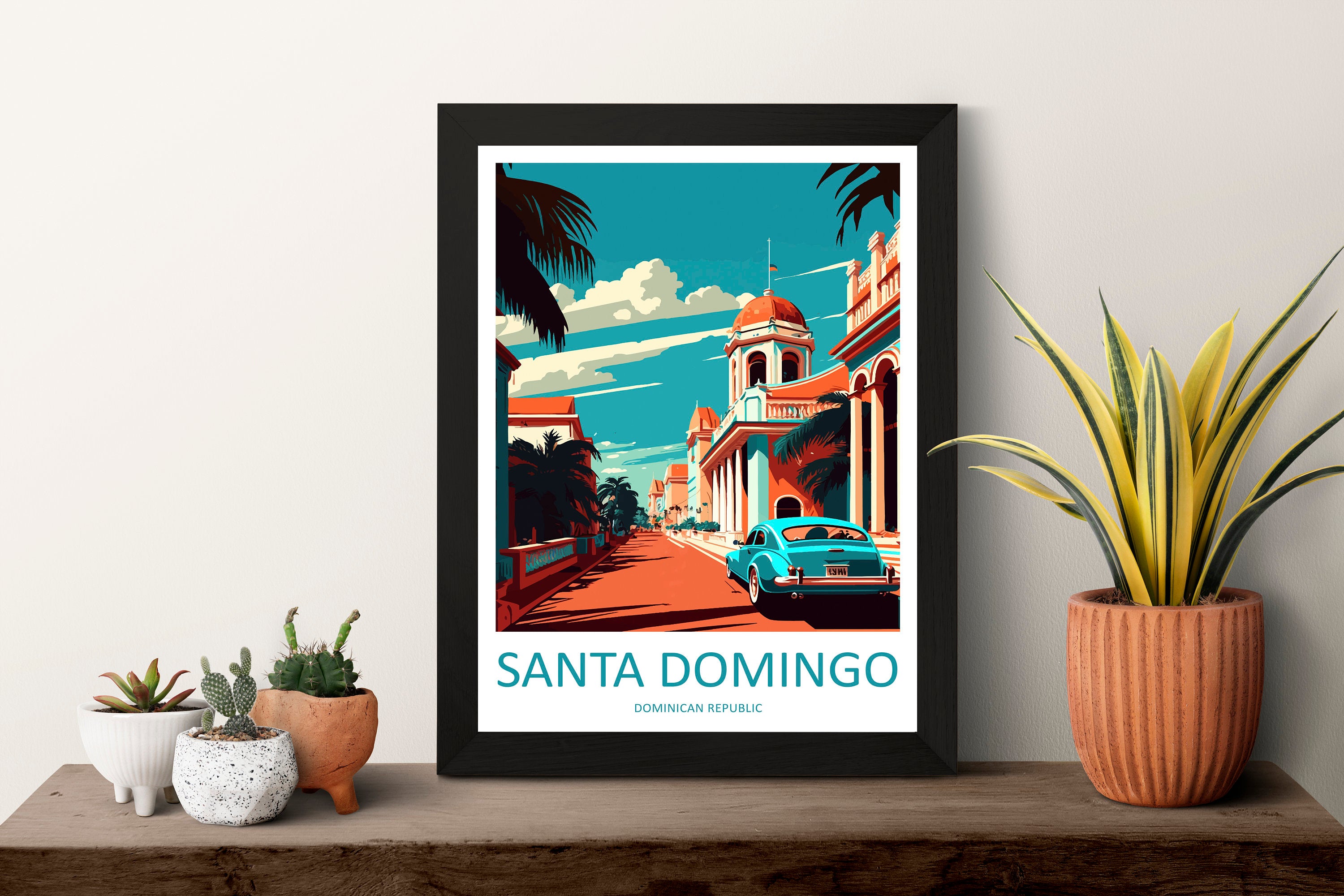 Santa Domingo Travel Print Wall Art Santa Domingo Wall Hanging Home Décor Santa Domingo Gift Art Lovers Wall Art Caribbean Travel Print