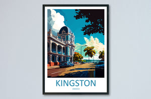 Kingston Travel Print Wall Art Kingston Wall Hanging Home Décor Kingston Gift Art Lovers Wall Art Caribbean Travel Print