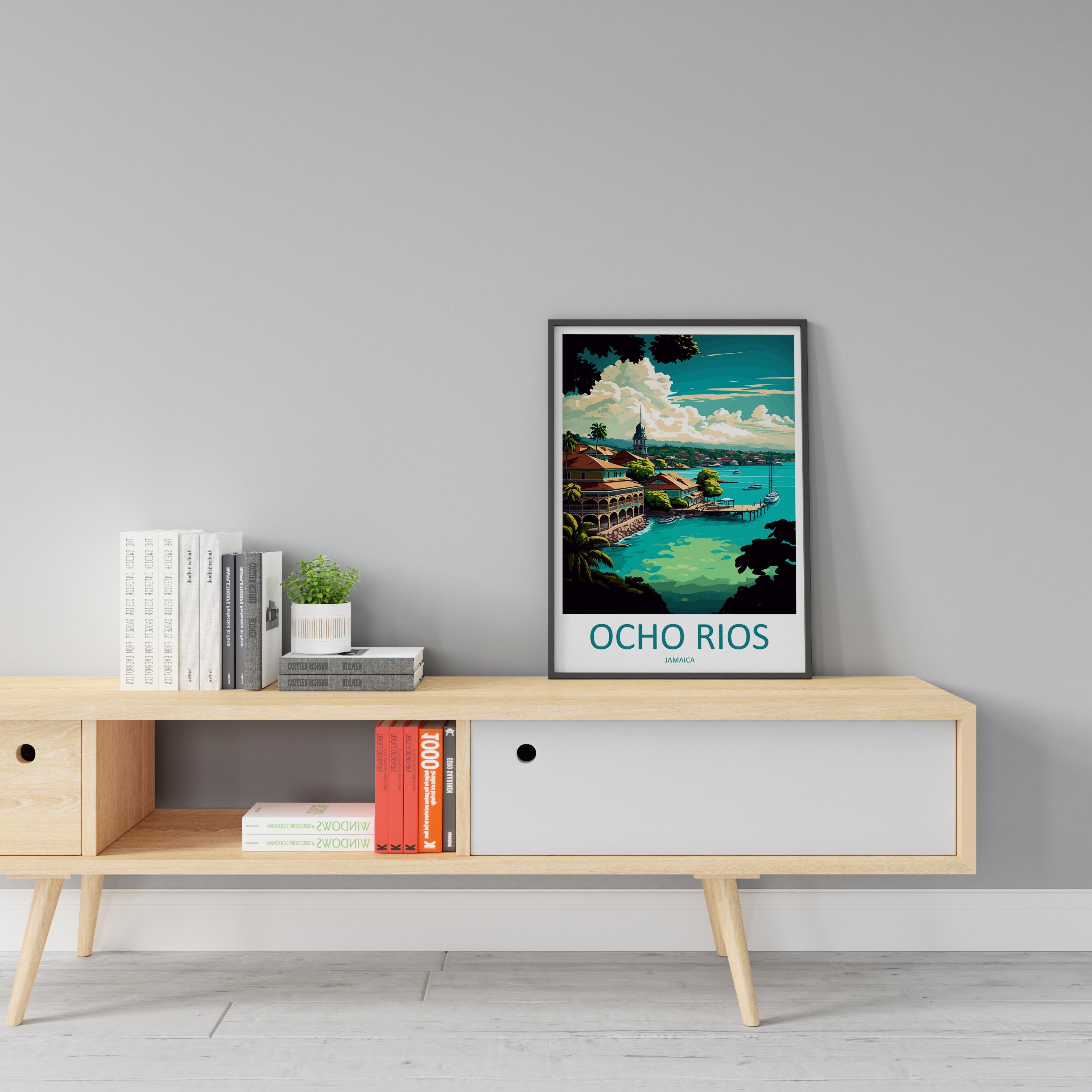 Ocho Rios Travel Print Wall Art Ocho Rios Wall Hanging Home Décor Ocho Rios Gift Art Lovers Wall Art Caribbean Travel Print