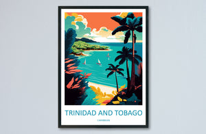 Trinidad and Tobago Travel Print Wall Art Trinidad and Tobago Wall Hanging Home Décor Trinidad and Tobago Gift Art Lovers Wall Art Caribbean