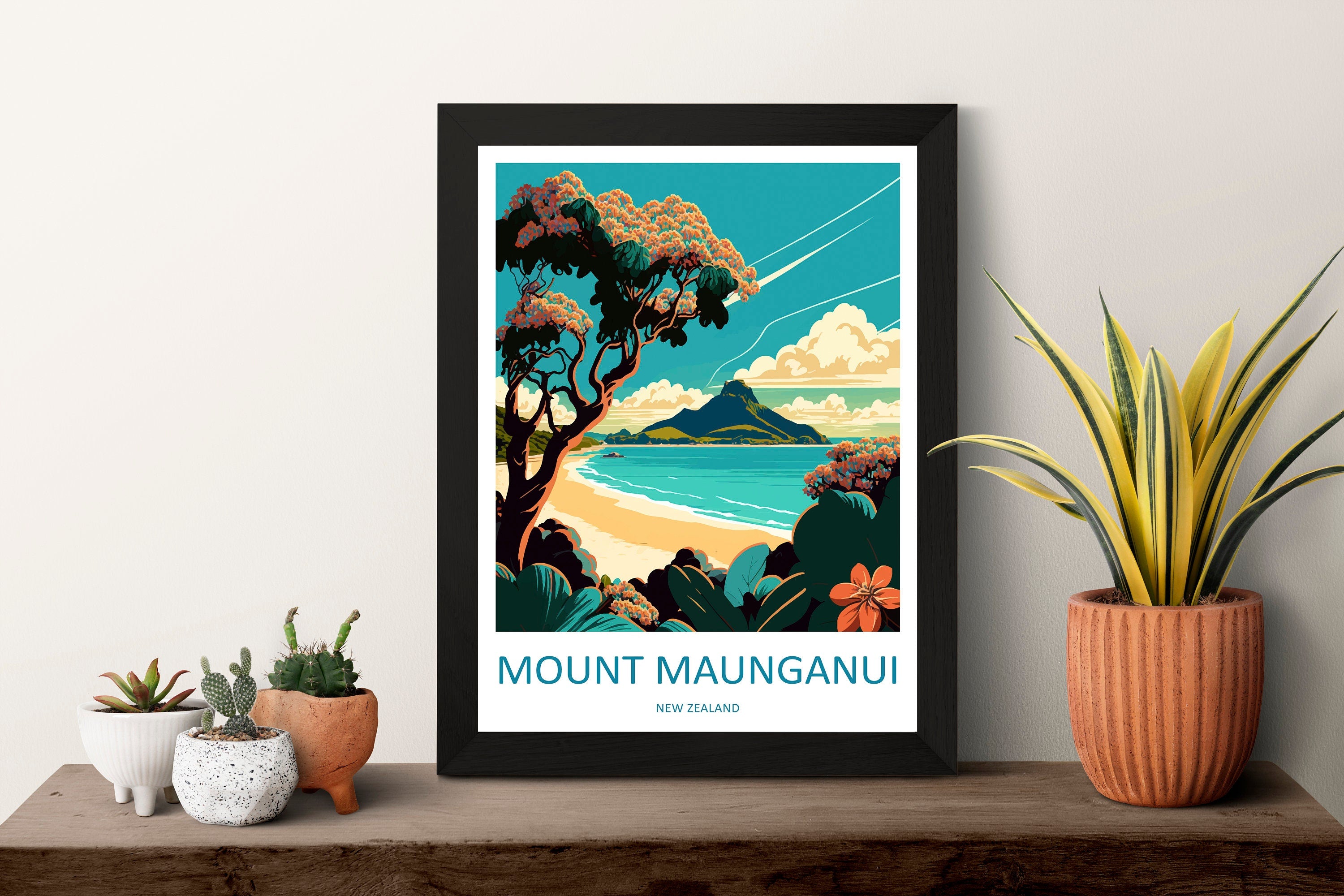 Mount Maunganui Travel Print Wall Art Mount Maunganui Wall Hanging Home Décor Mount Maunganui Gift Art Lovers New Zealand Art Lover Gift