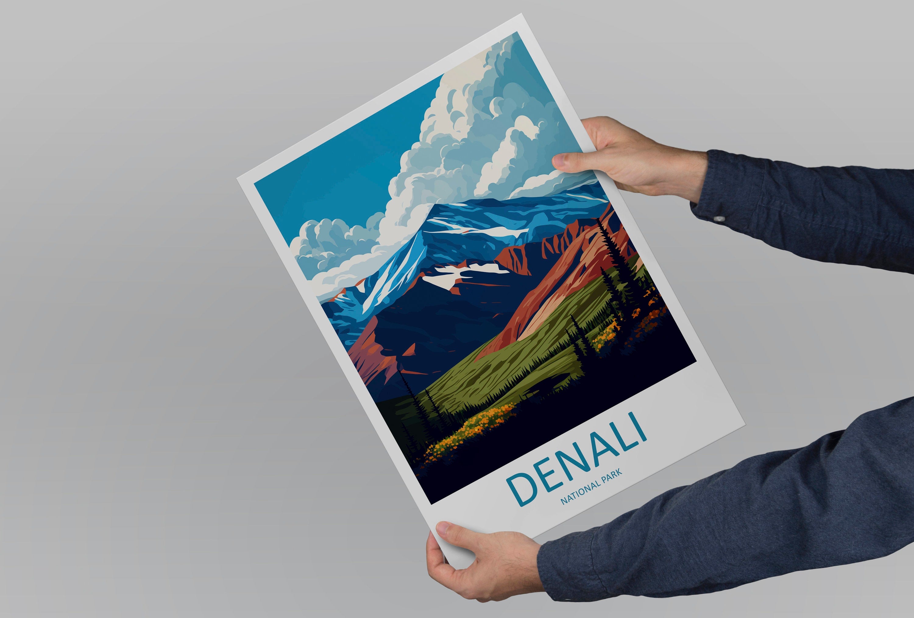 Denali National Park Travel Print Wall Art Denali National Park Wall Hanging Home Décor Denali National Park Gift Art Lovers