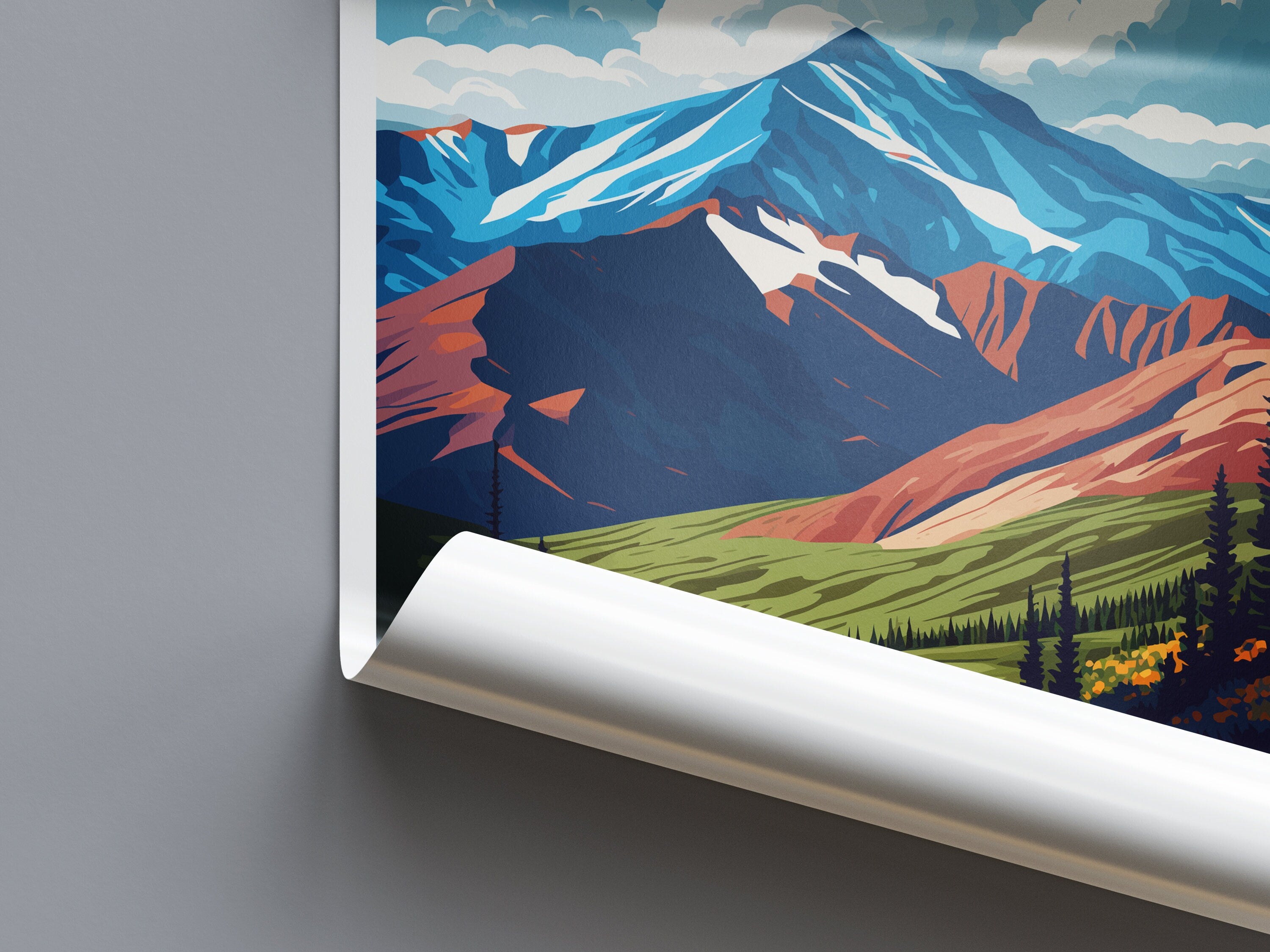 Denali National Park Travel Print Wall Art Denali National Park Wall Hanging Home Décor Denali National Park Gift Art Lovers