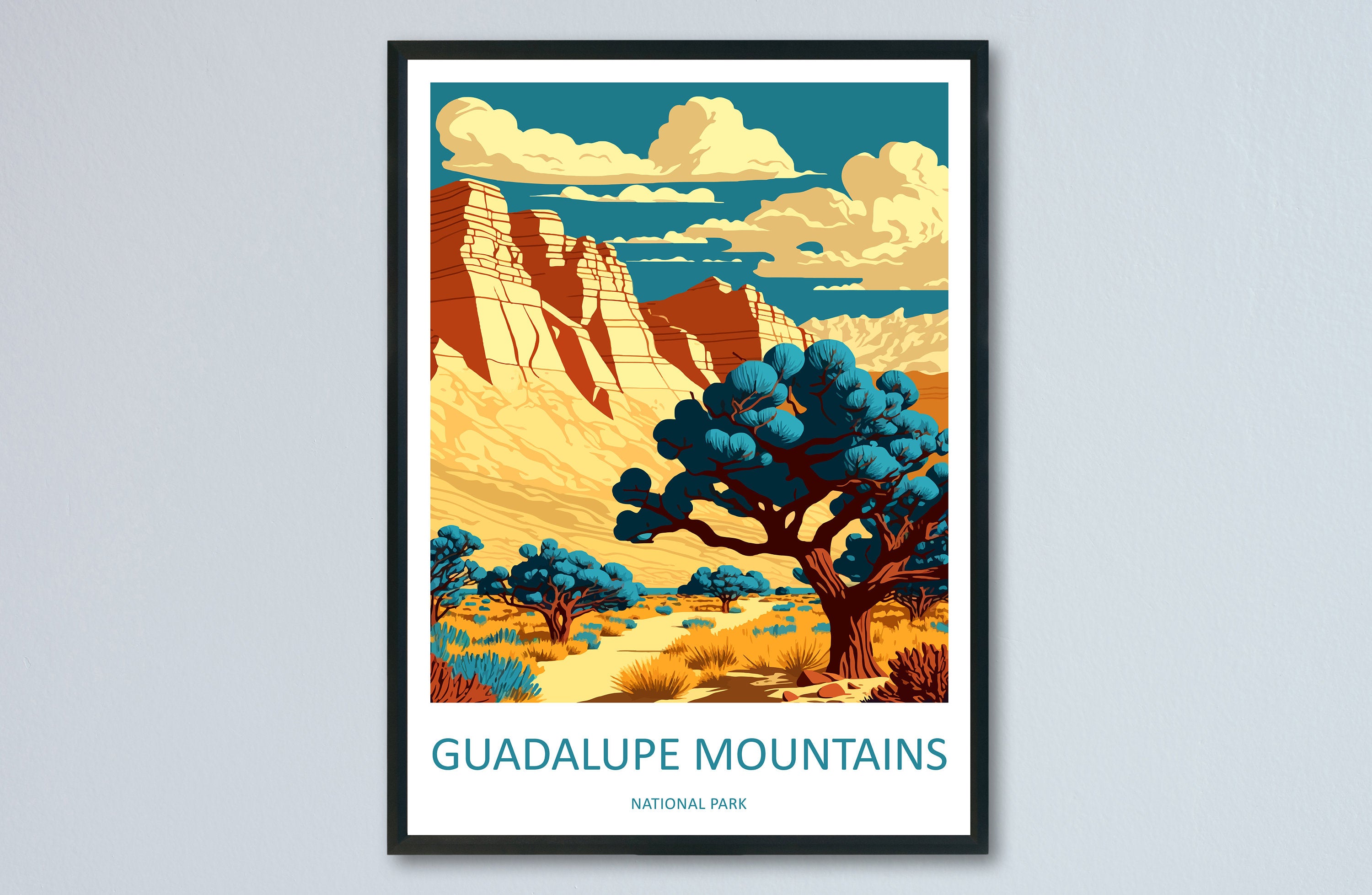 Guadalupe Mountains National Park Travel Print Wall Art Guadalupe Mountains National Park Wall Hanging Home Décor Guadalupe Mountains Art