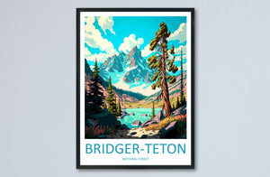 Bridger-Teton National Park Travel Print Wall Art Bridger-Teton National Park Wall Hanging Home Décor Bridger-Teton National Park Art Gift