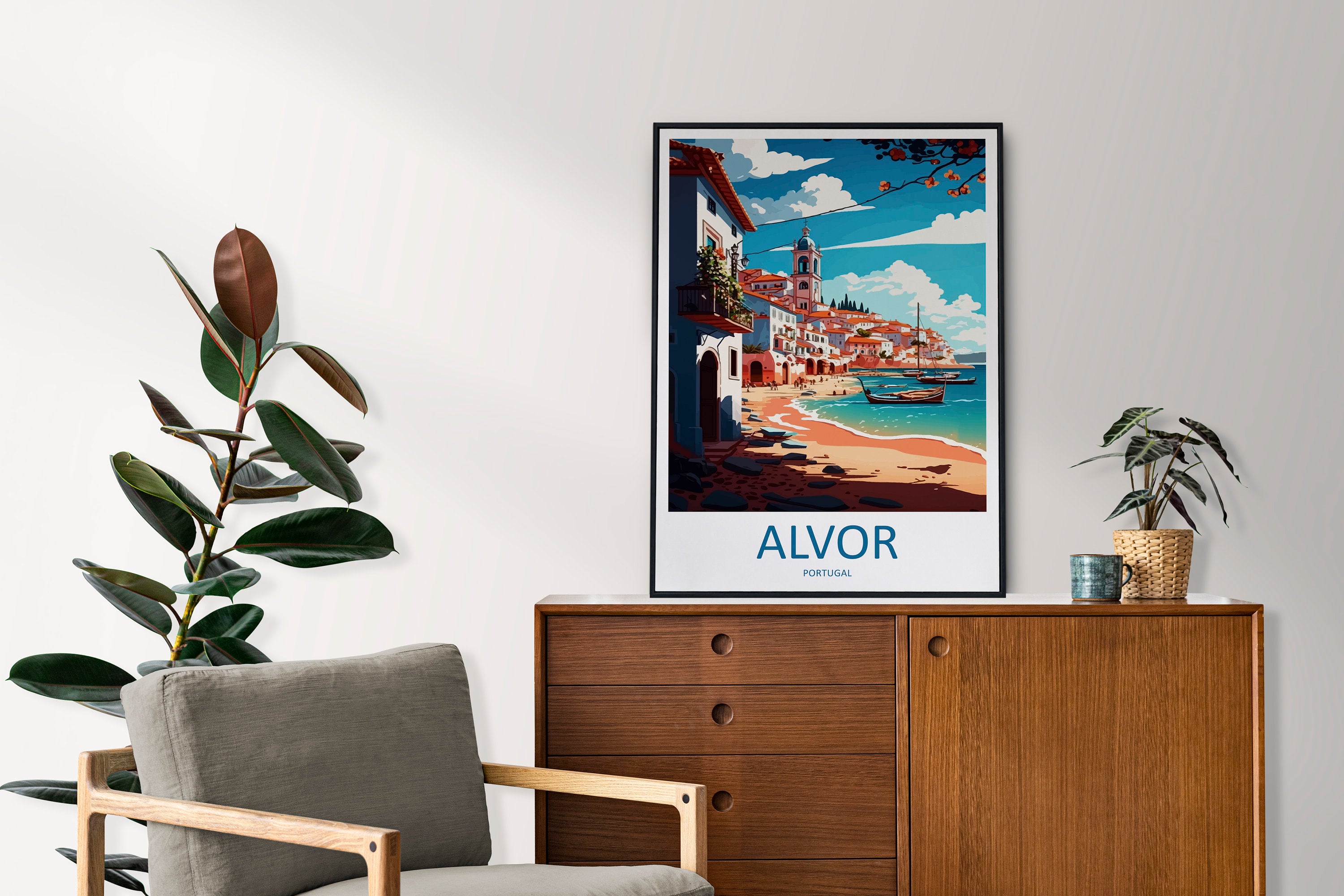 Alvor Travel Print Wall Art Alvor Wall Hanging Home Décor Alvor Gift Art Lovers Portugal Art Lover Gift Alvor Wall Décor