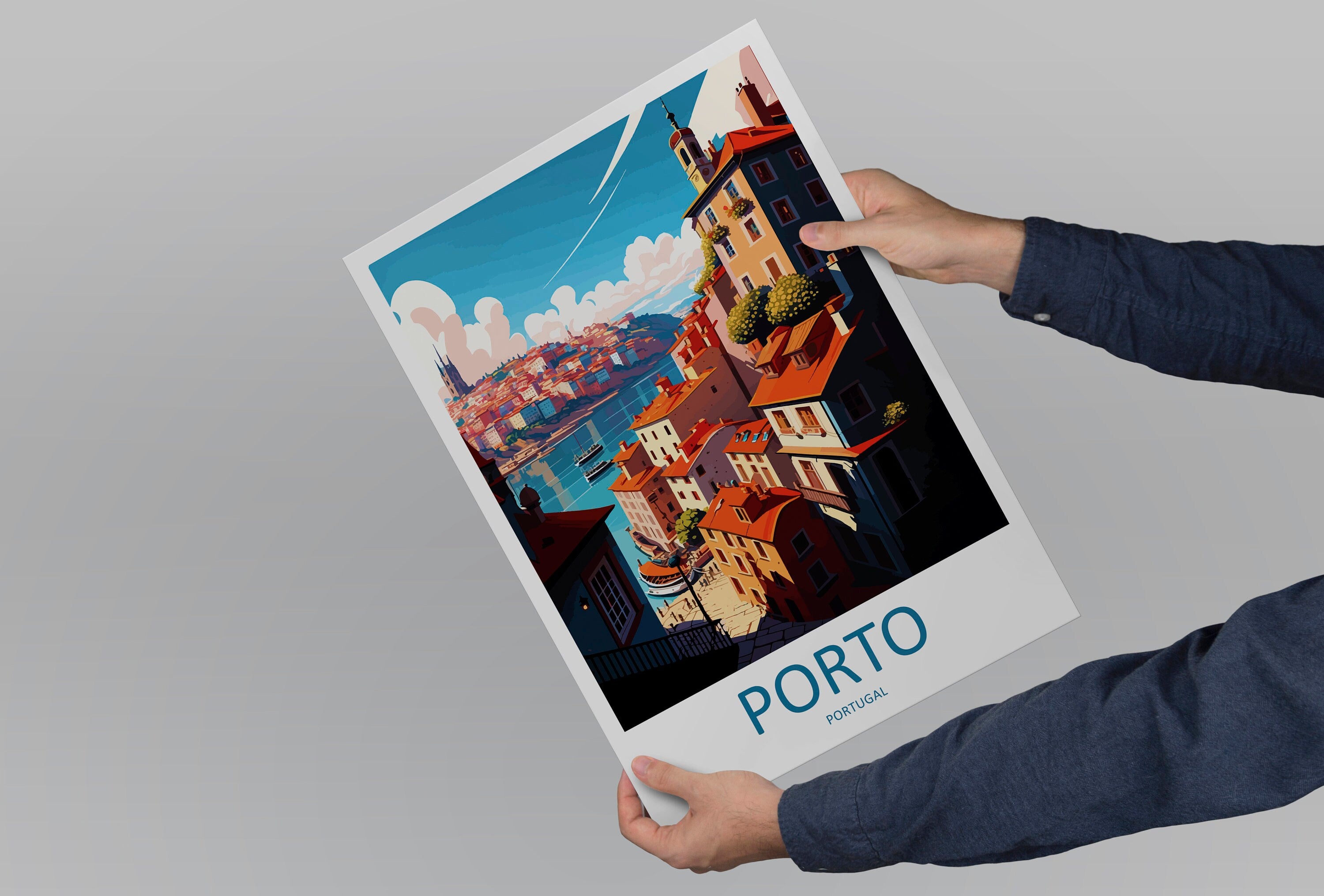 Porto Travel Print Wall Art Porto Wall Hanging Home Décor Porto Gift Art Lovers Portugal Art Lover Gift Porto Wall Décor