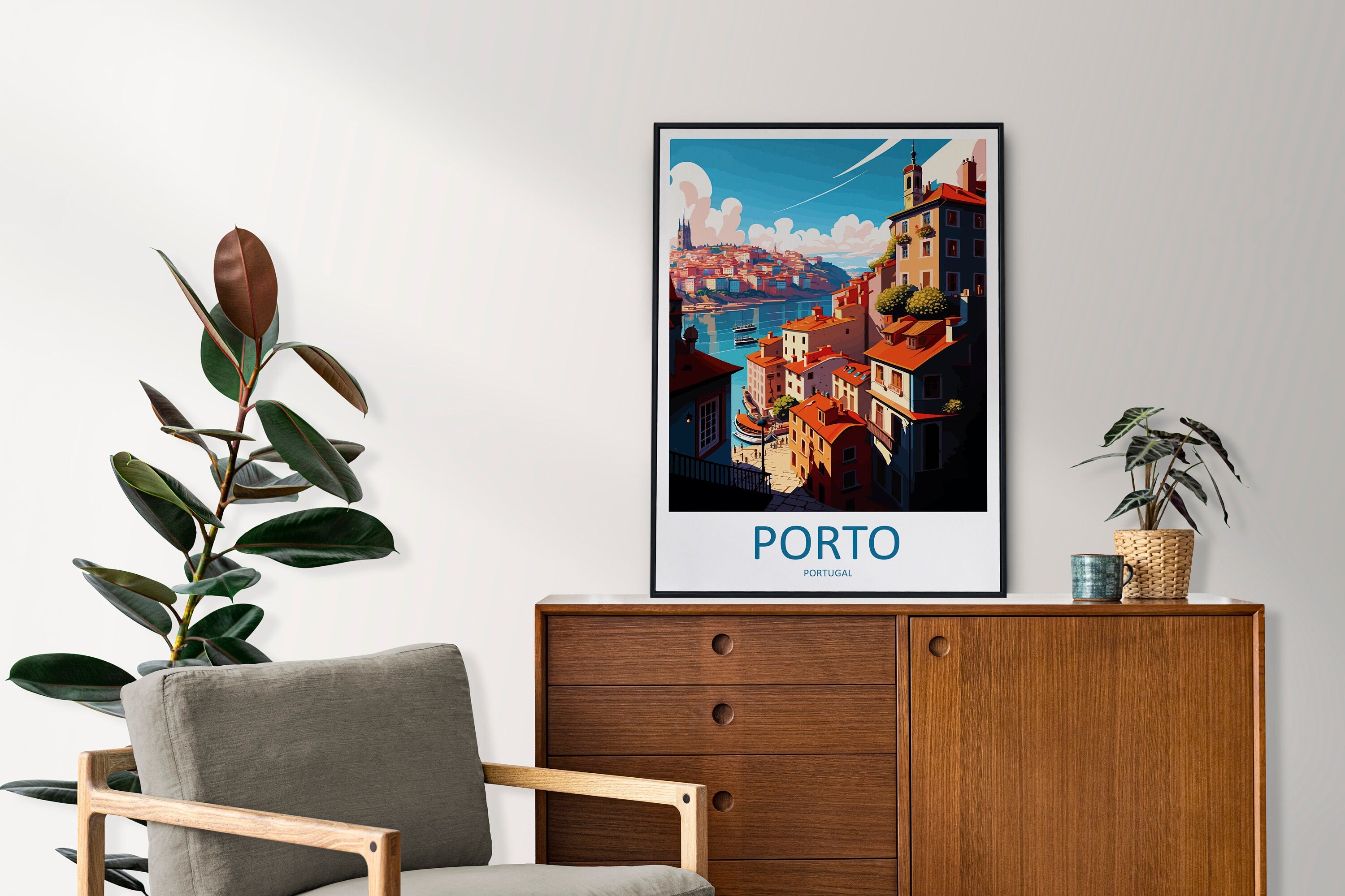 Porto Travel Print Wall Art Porto Wall Hanging Home Décor Porto Gift Art Lovers Portugal Art Lover Gift Porto Wall Décor