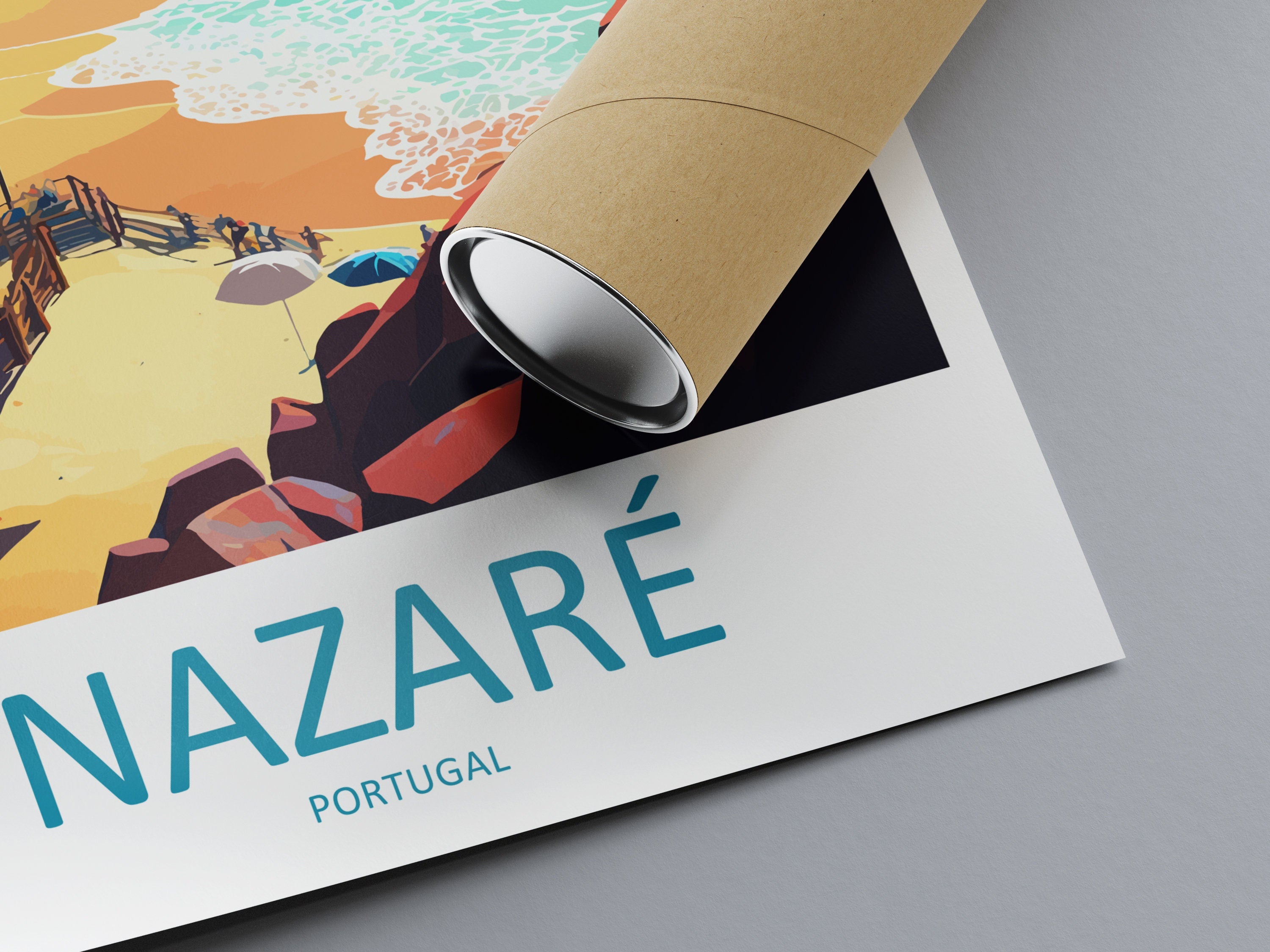 Nazaré Travel Print Wall Art Nazaré Wall Hanging Home Décor Nazaré Gift Art Lovers Portugal Art Lover Gift Nazaré Wall Décor