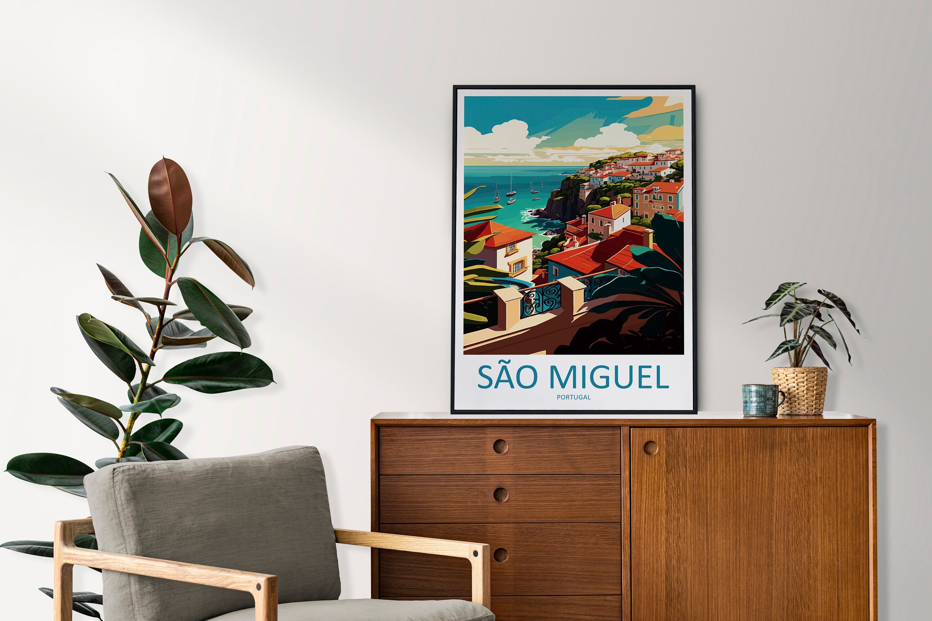 São Miguel Travel Print Wall Art São Miguel Wall Hanging Home Décor São Miguel Gift Art Lovers Portugal Art Lover Gift São Miguel Wall Décor