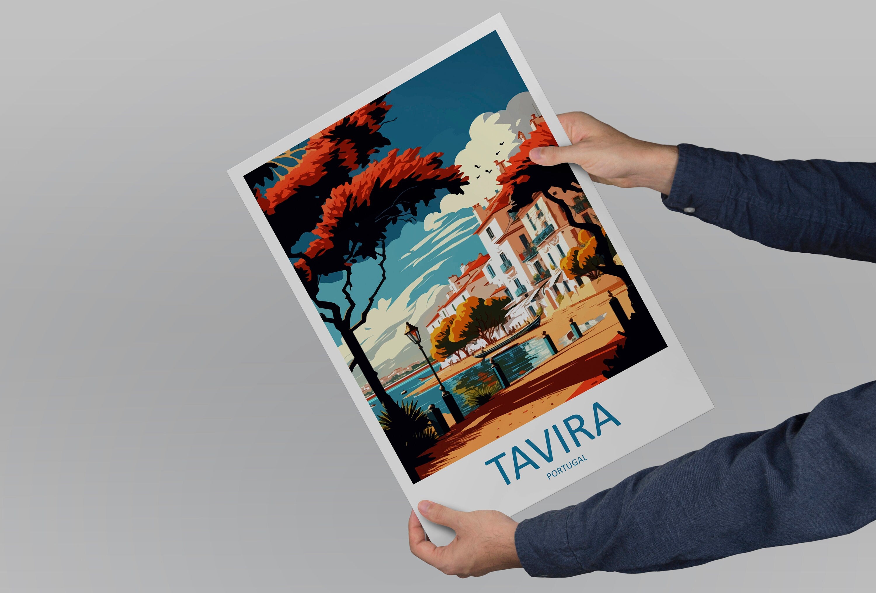 Tavira Travel Print Wall Art Tavira Wall Hanging Home Décor Tavira Gift Art Lovers Portugal Art Lover Gift Tavira Wall Décor