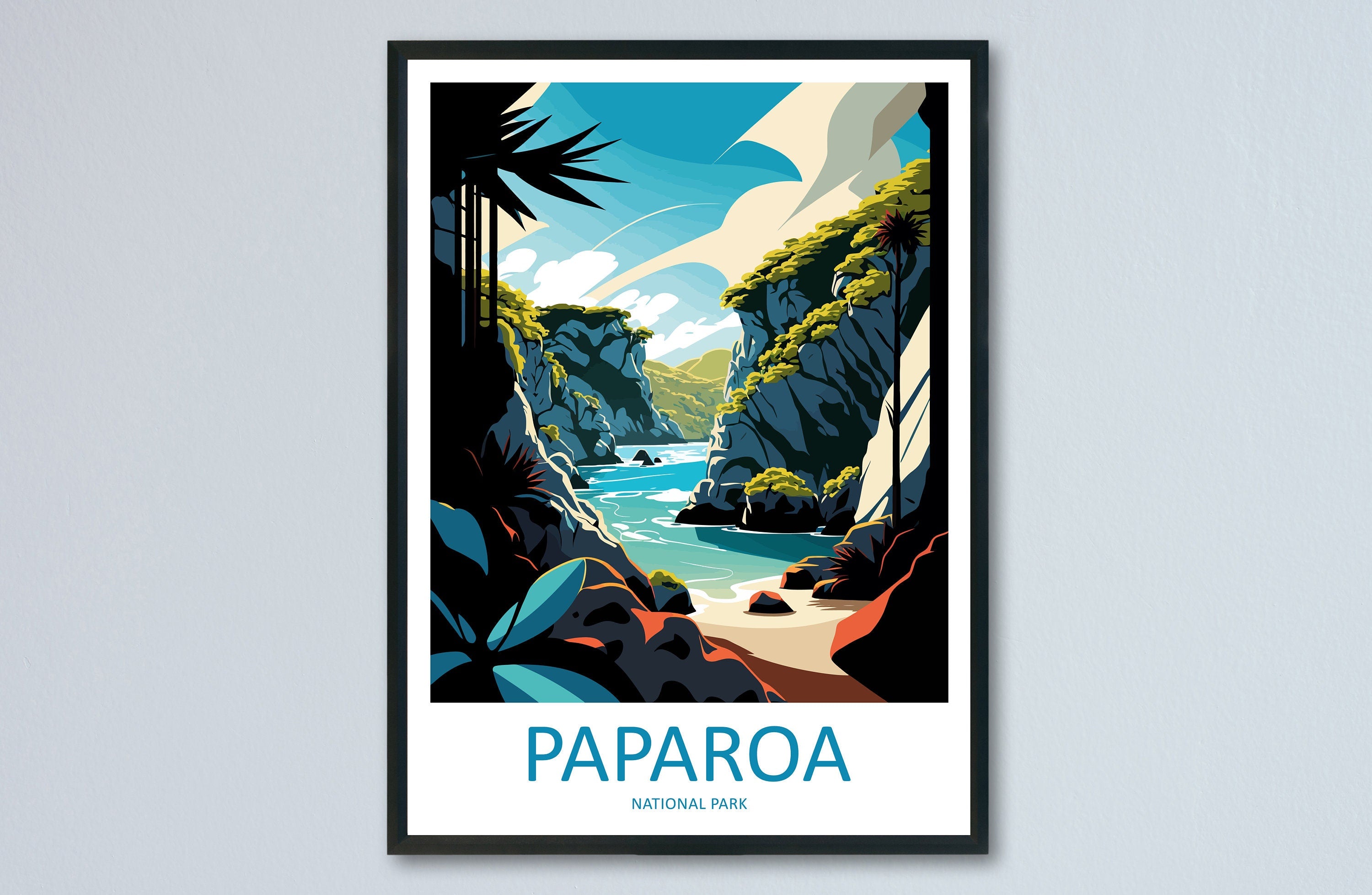 Paparoa National Park Travel Print Wall Art Paparoa Wall Hanging Home Décor Paparoa Gift Art Lovers New Zealand Art