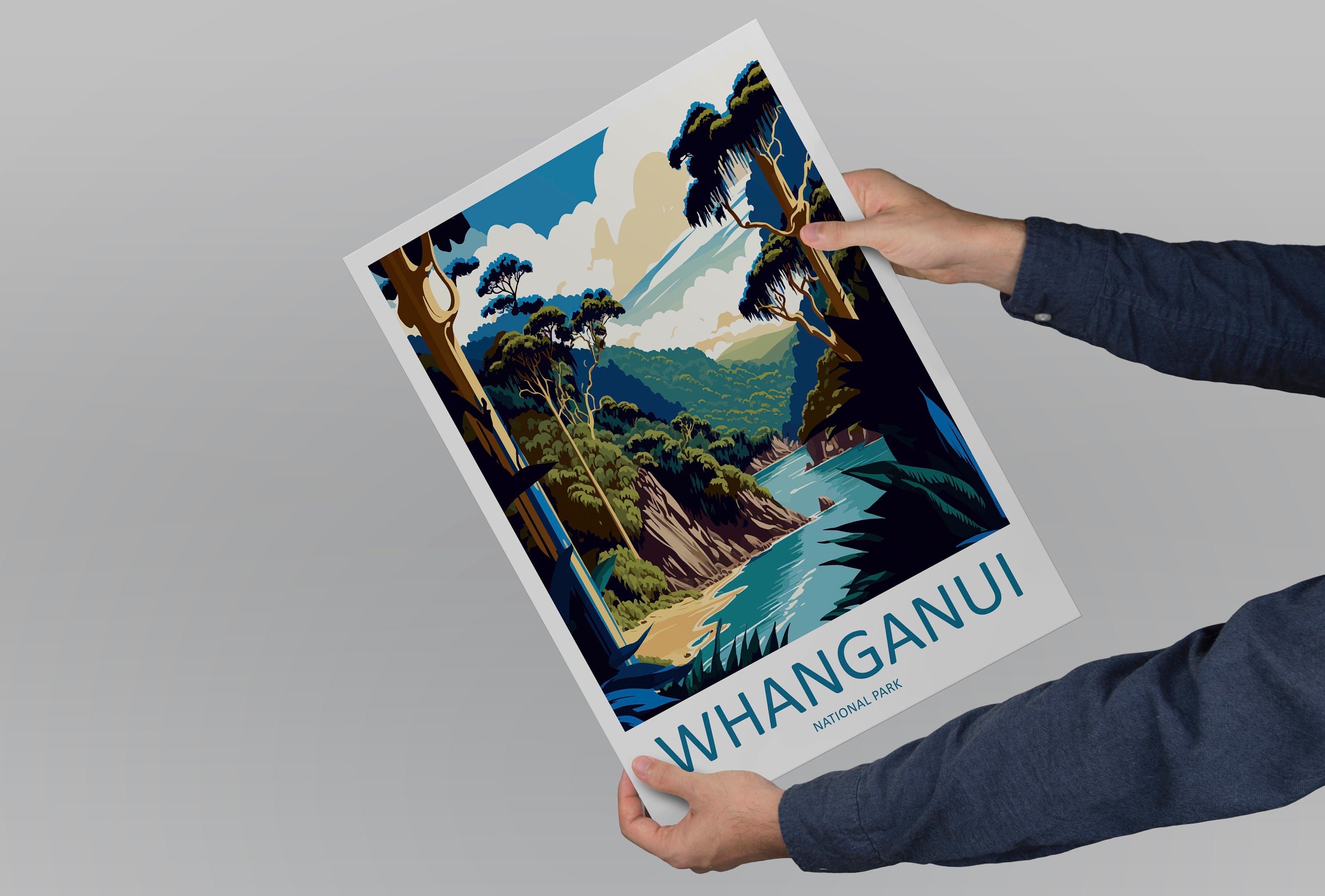 Whanganui National Park Travel Print Wall Art Whanganui Wall Hanging Home Décor Whanganui Gift Art Lovers New Zealand Art