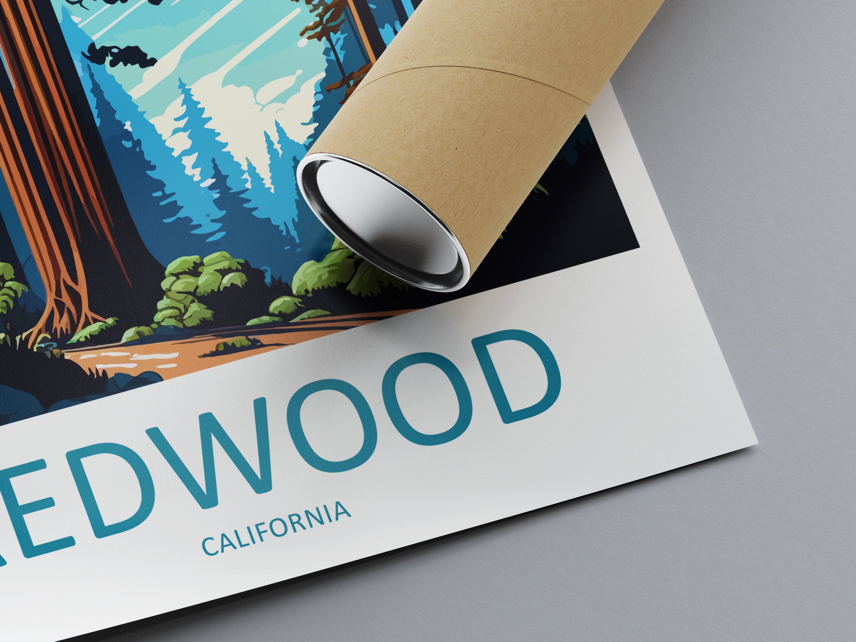 Redwood National Park Travel Print Wall Art Redwood Wall Hanging Home Décor Redwood Gift Art Lovers California Art Lover Gift