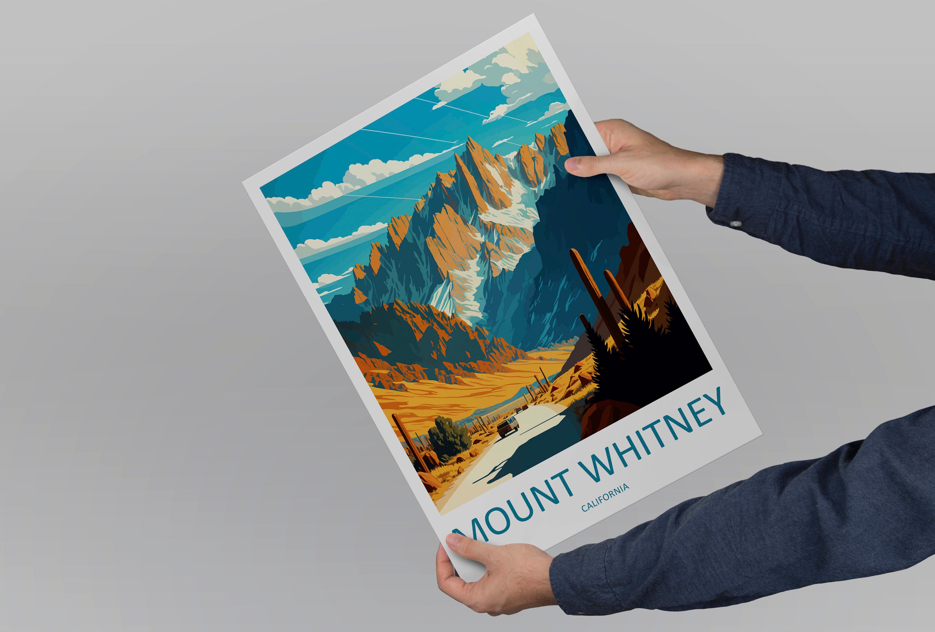 Mount Whitney Travel Print Wall Art Mount Whitney Wall Hanging Home Décor Mount Whitney Gift Art Lovers California Art Lover Gift